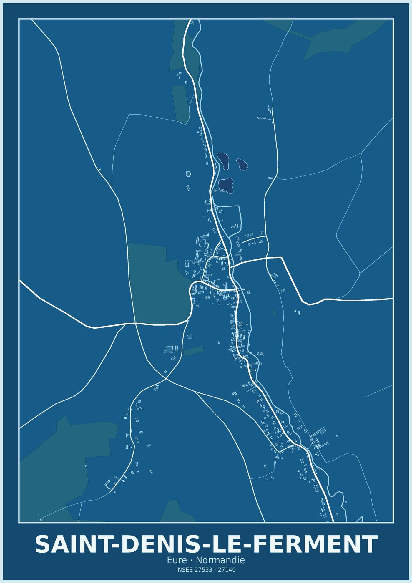 Plan de Saint-Denis-le-Ferment