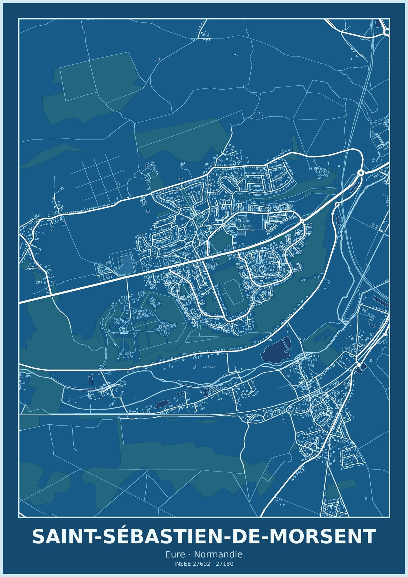 Plan de Saint-Sébastien-de-Morsent