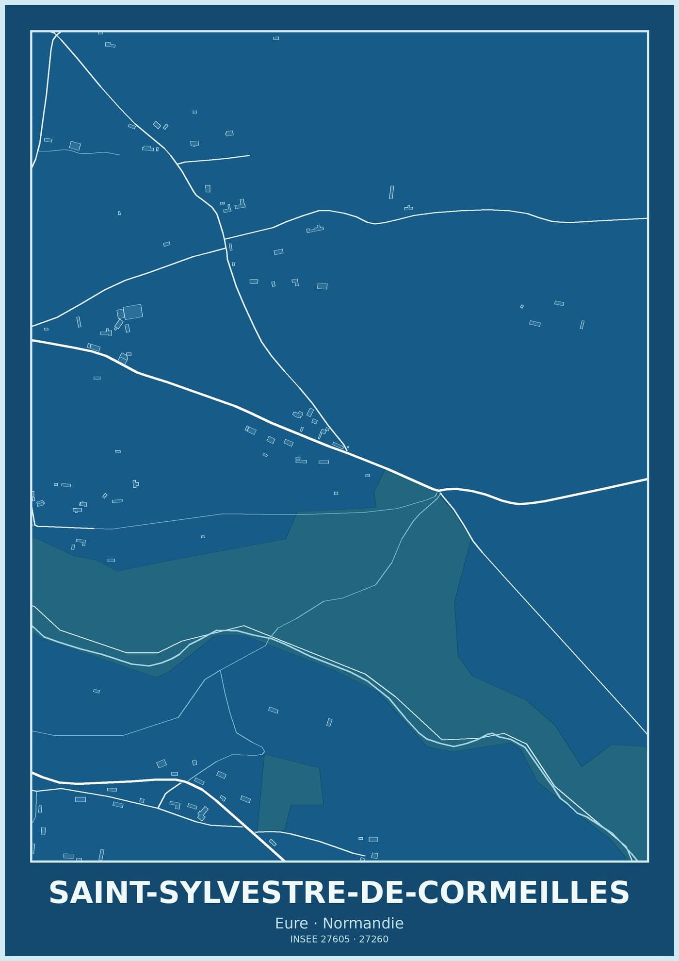 Plan de Saint-Sylvestre-de-Cormeilles