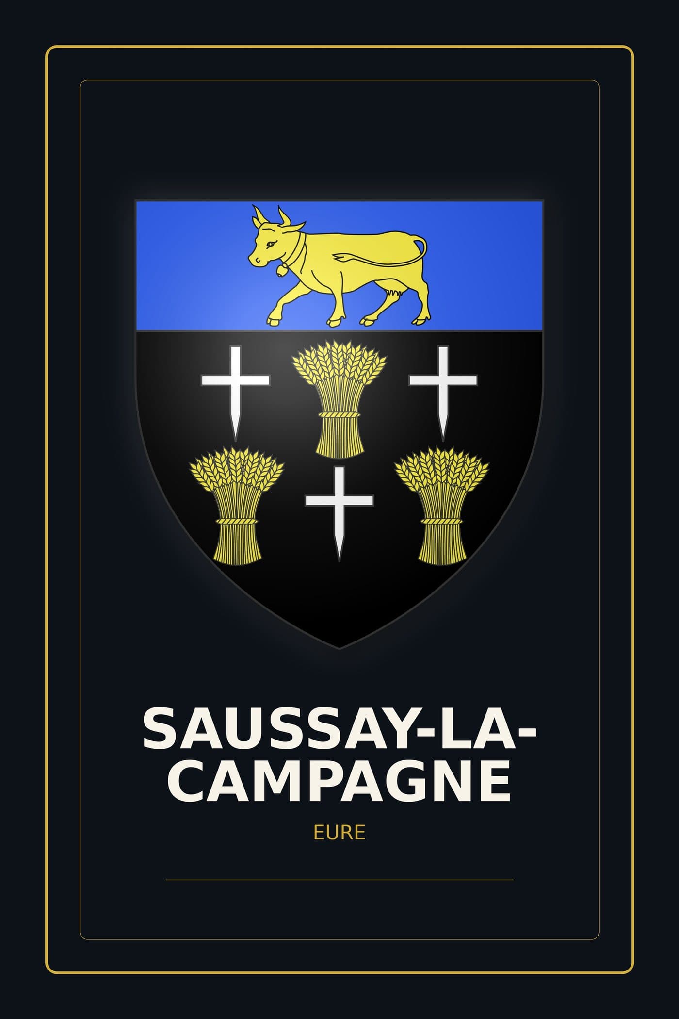 Blason de Saussay-la-Campagne