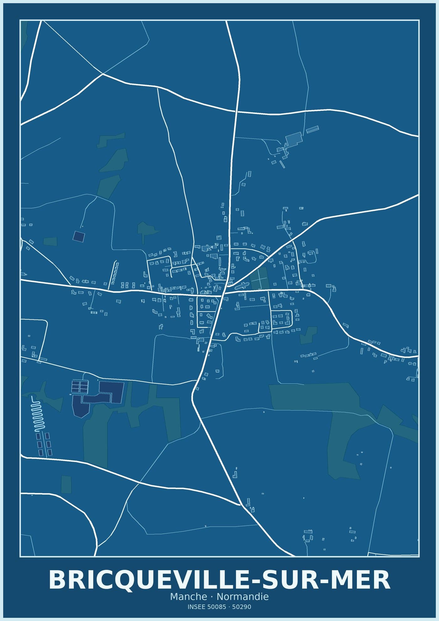 Plan de Bricqueville-sur-Mer
