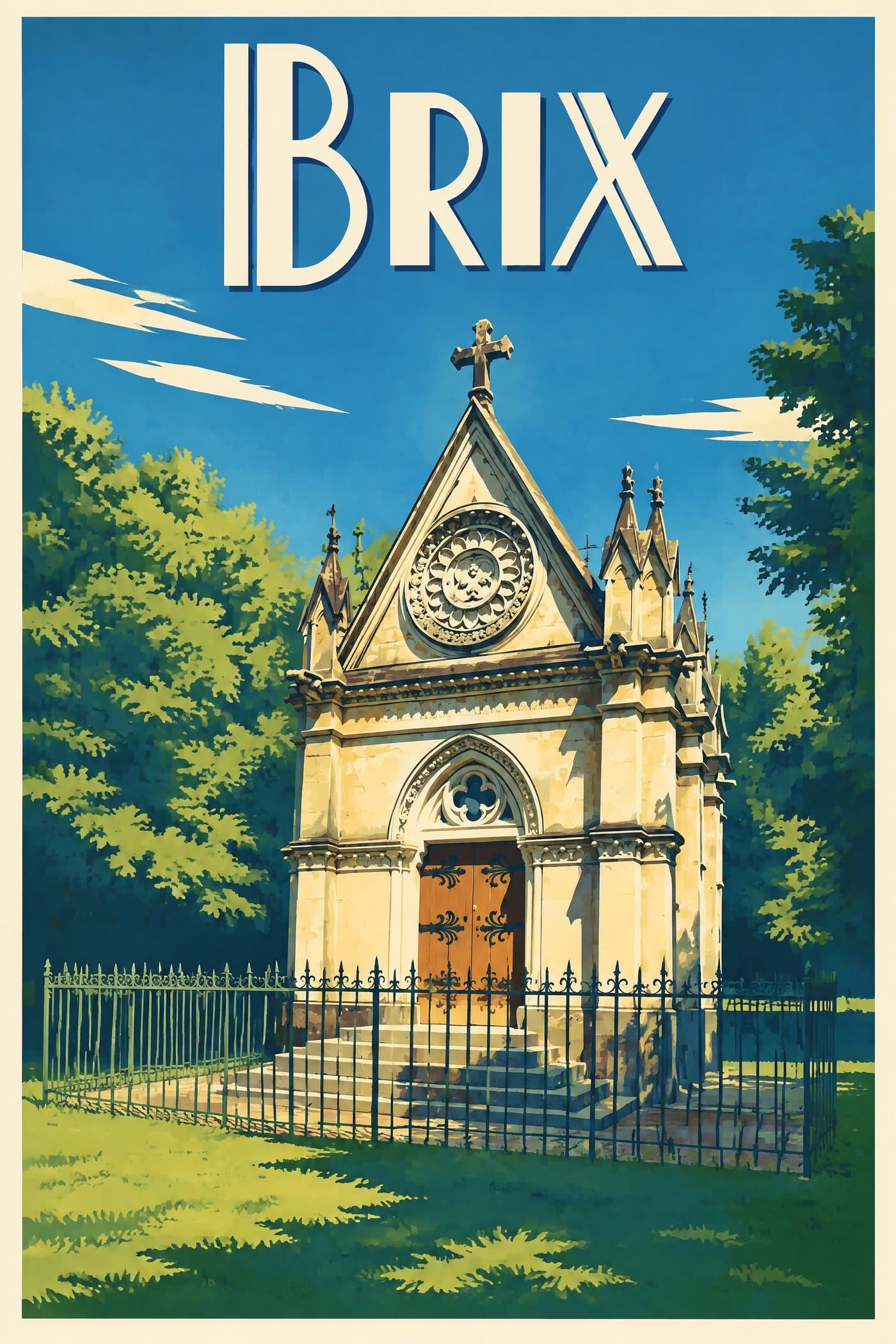 Affiche illustrée de Brix — Chapelle Sainte-Cécile