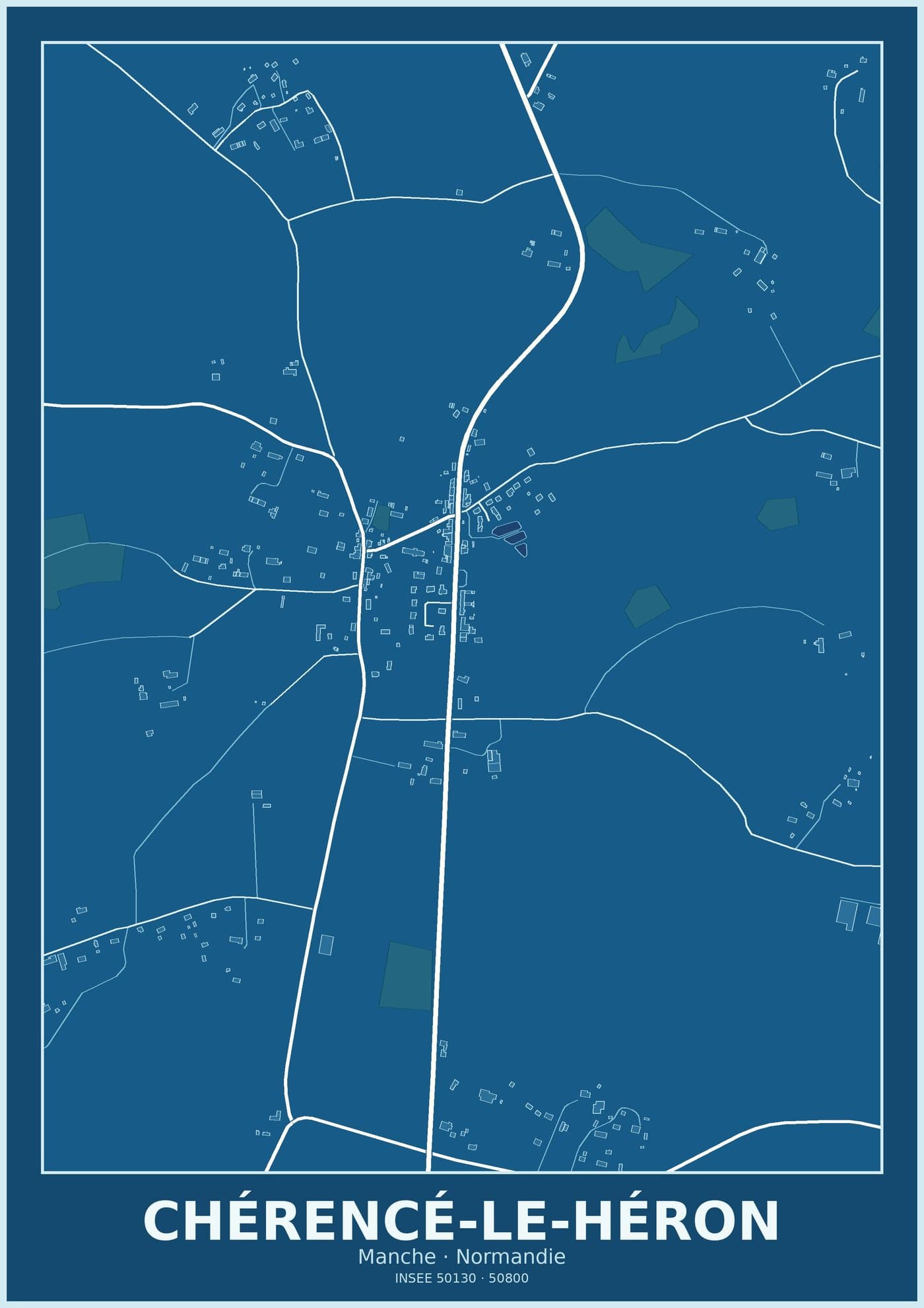 Plan de Chérencé-le-Héron