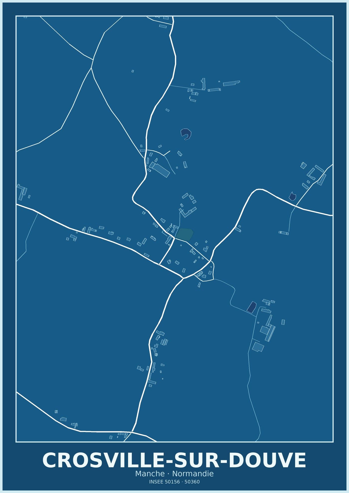 Plan de Crosville-sur-Douve