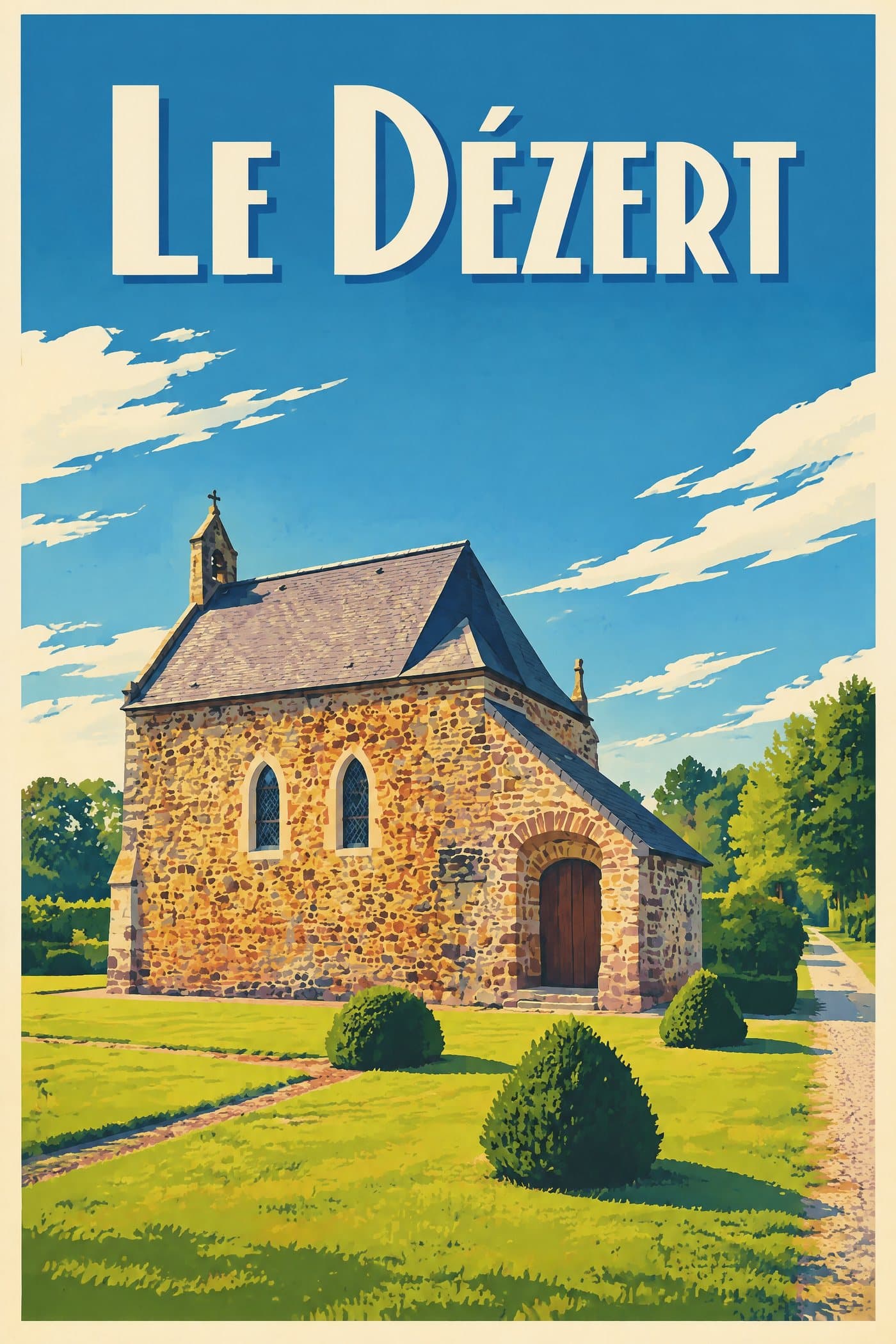 Affiche illustrée du Dézert — Chapelle Saint-Ortaire