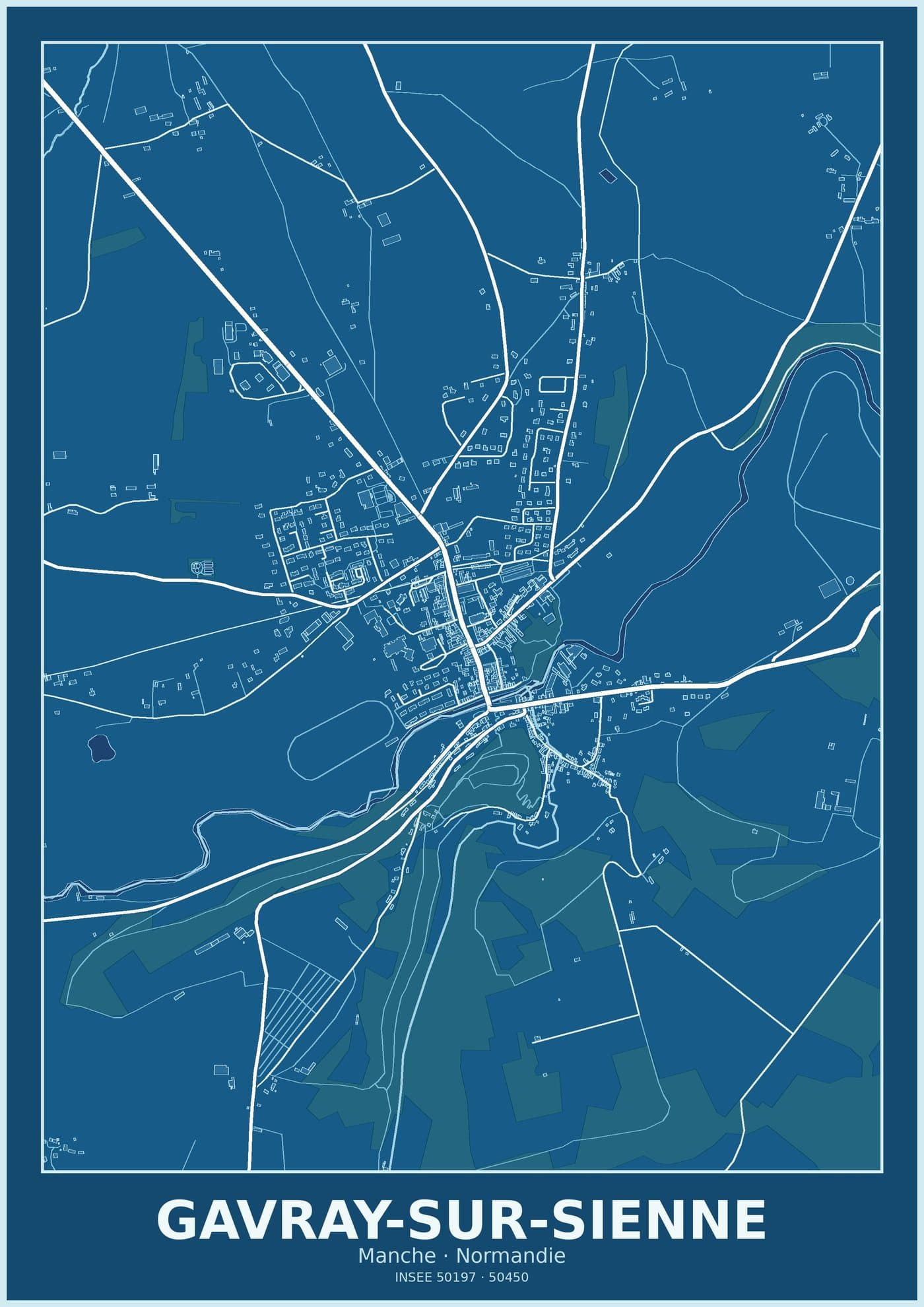 Plan de Gavray-sur-Sienne