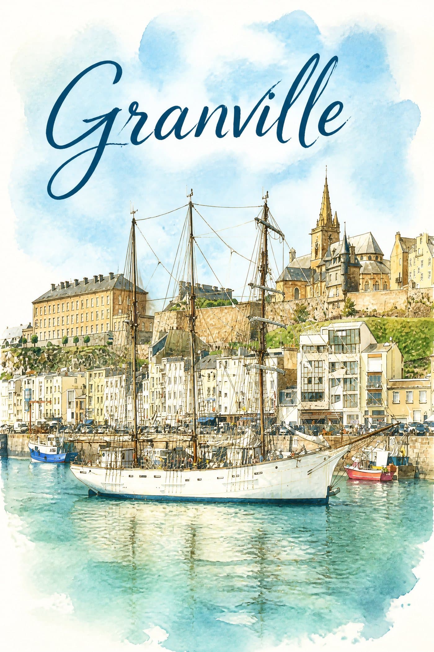 Affiche aquarelle de Granville