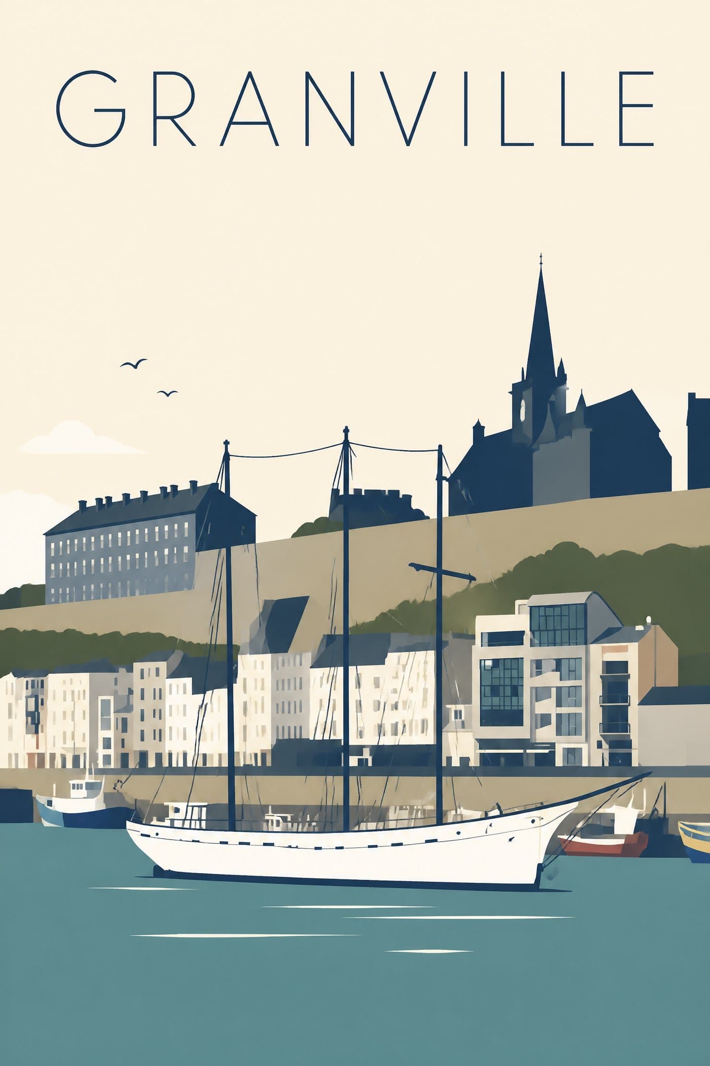 Affiche minimal géométrique de Granville