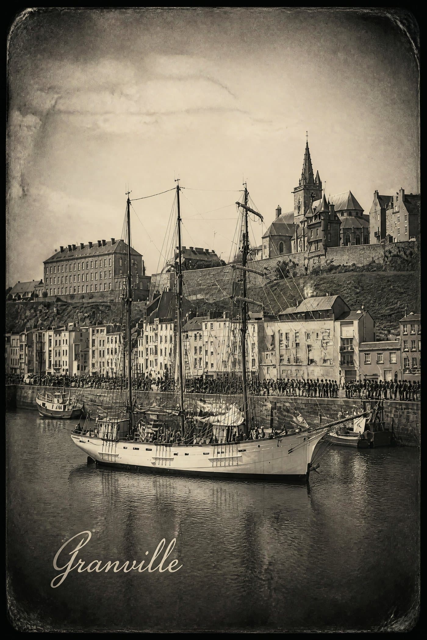 Affiche photographie 1900 noir et blanc de Granville