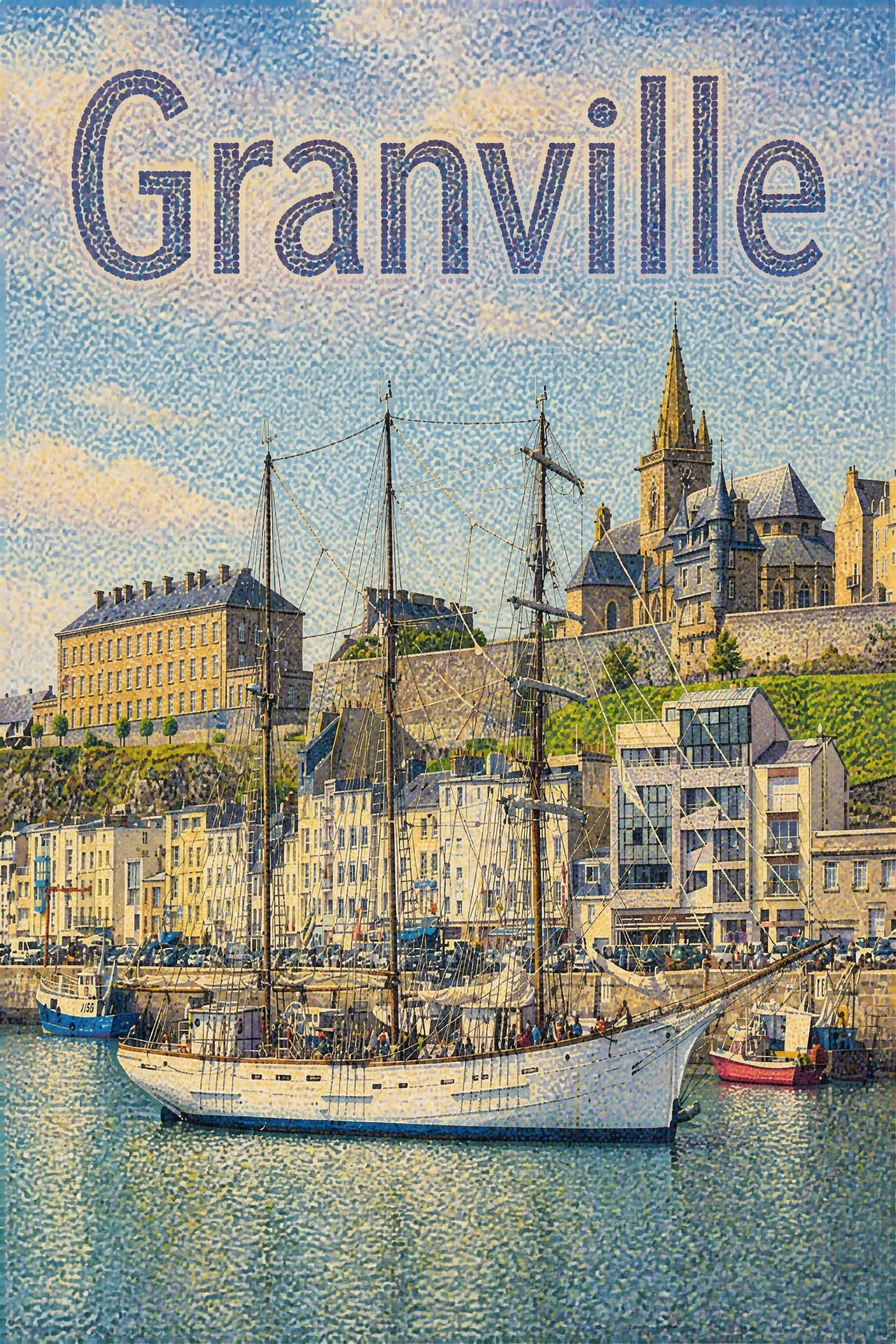 Affiche pointillisme (seurat) de Granville