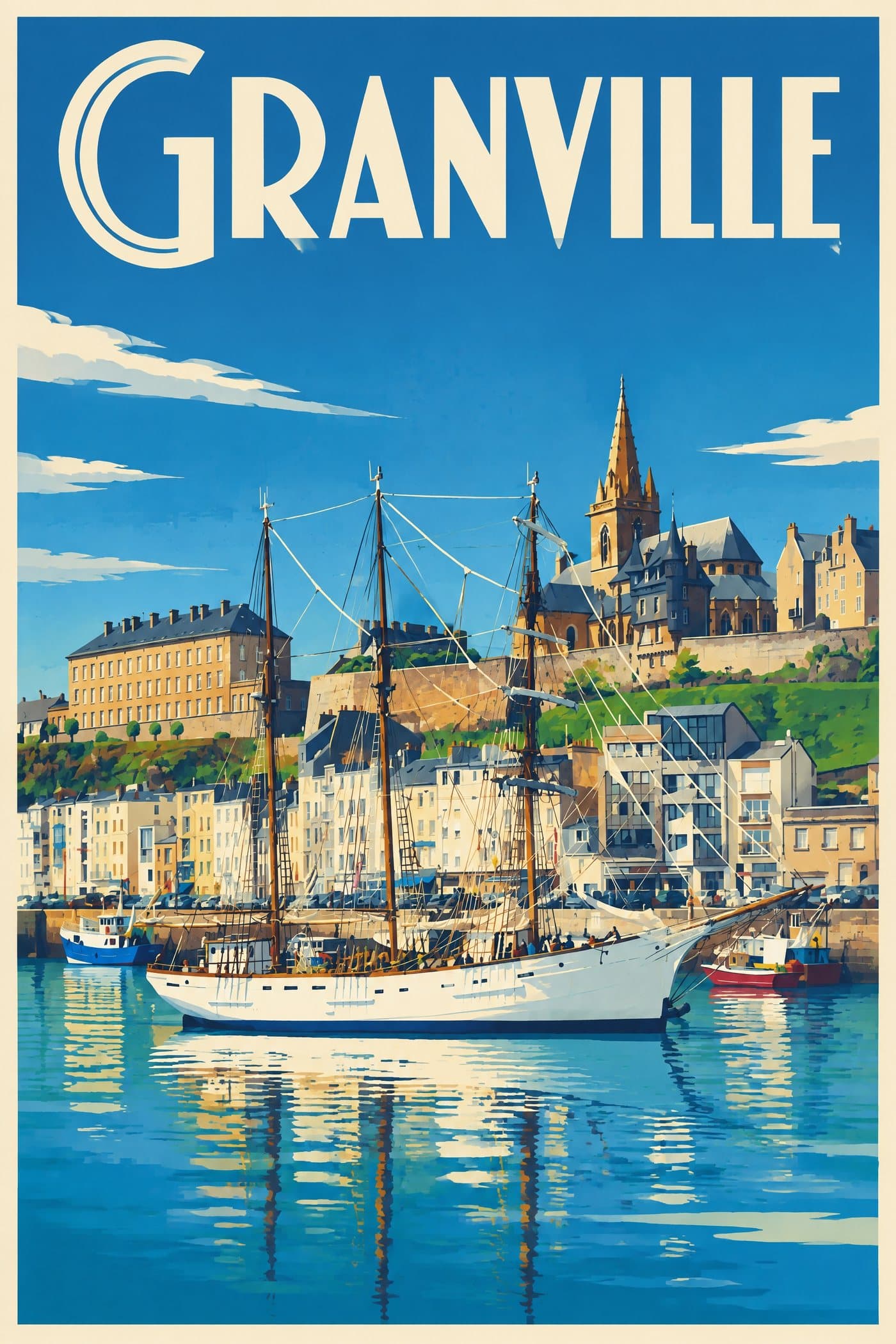 Affiche illustrée de Granville — Le Marité