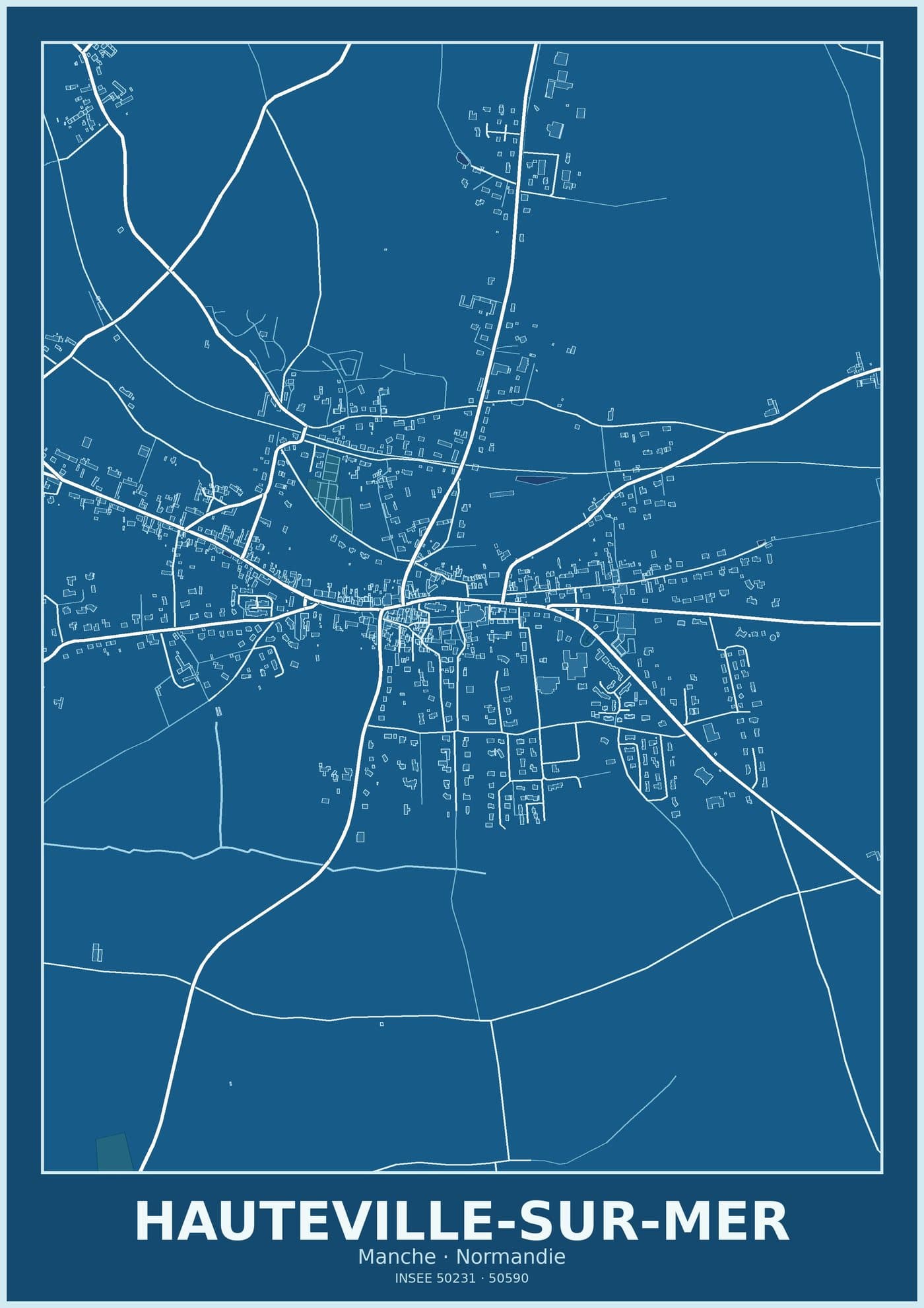 Plan d'Hauteville-sur-Mer