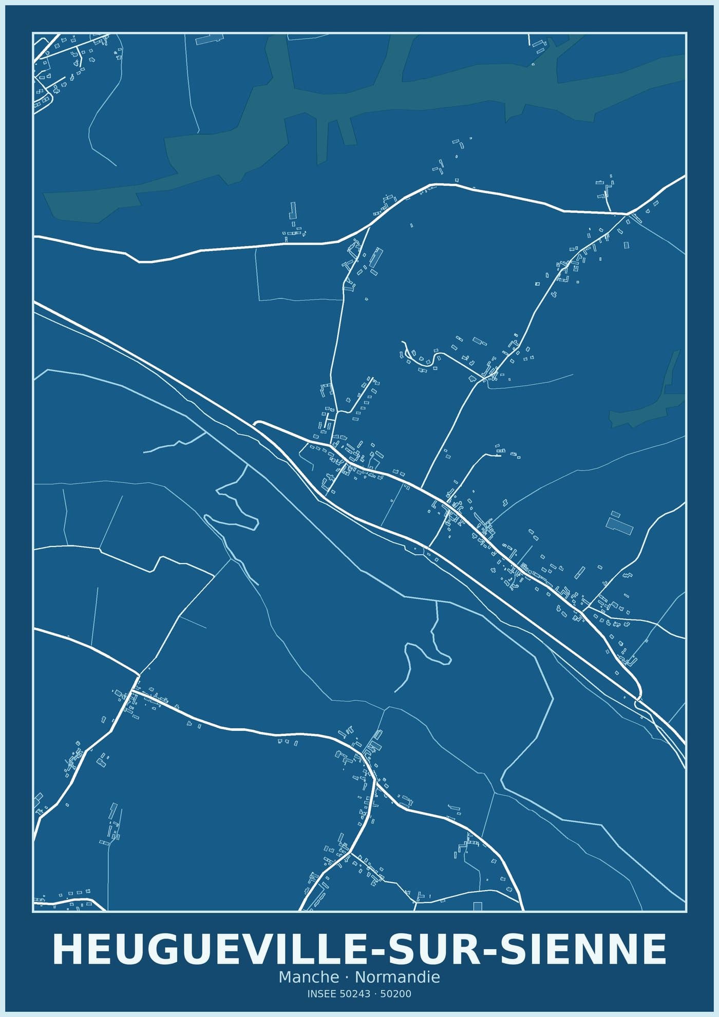 Plan d'Heugueville-sur-Sienne