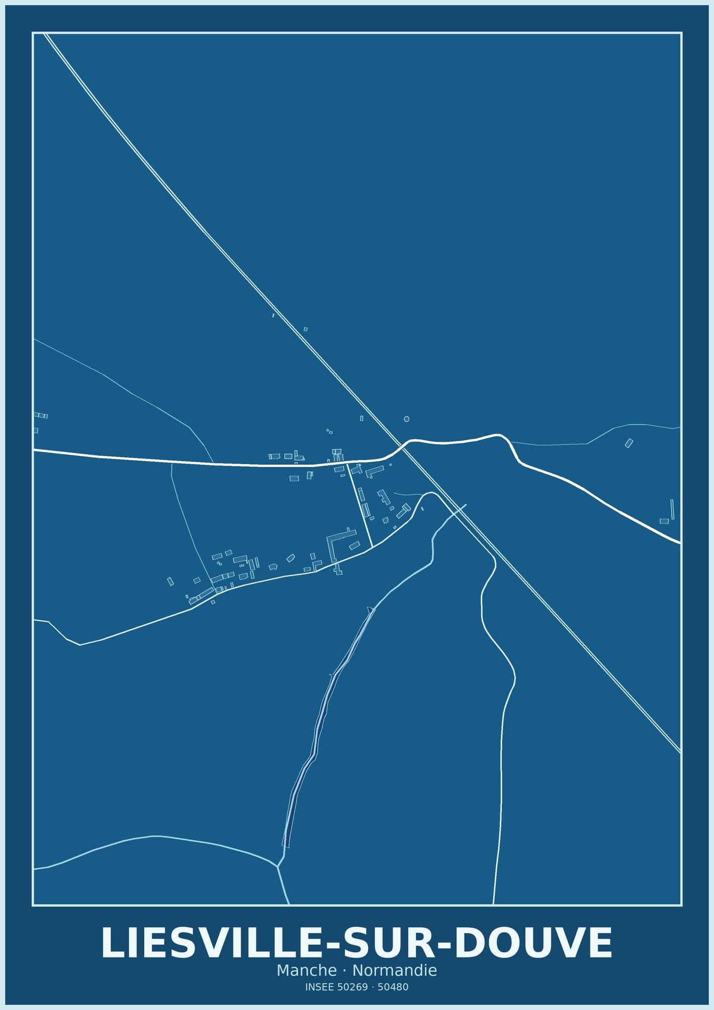 Plan de Liesville-sur-Douve