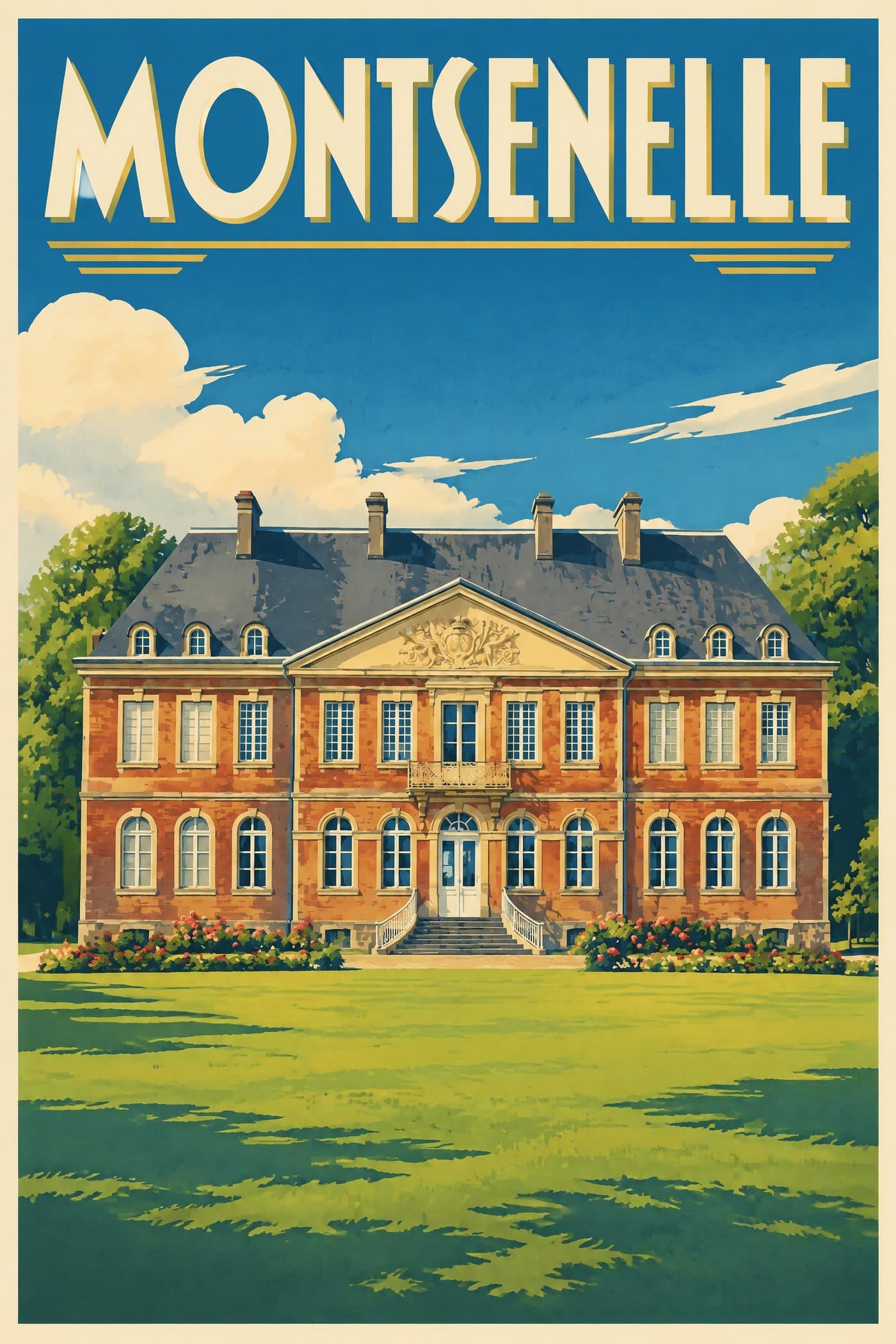Affiche illustrée de Montsenelle — Château de Sainte-Suzanne-en-Bauptois
