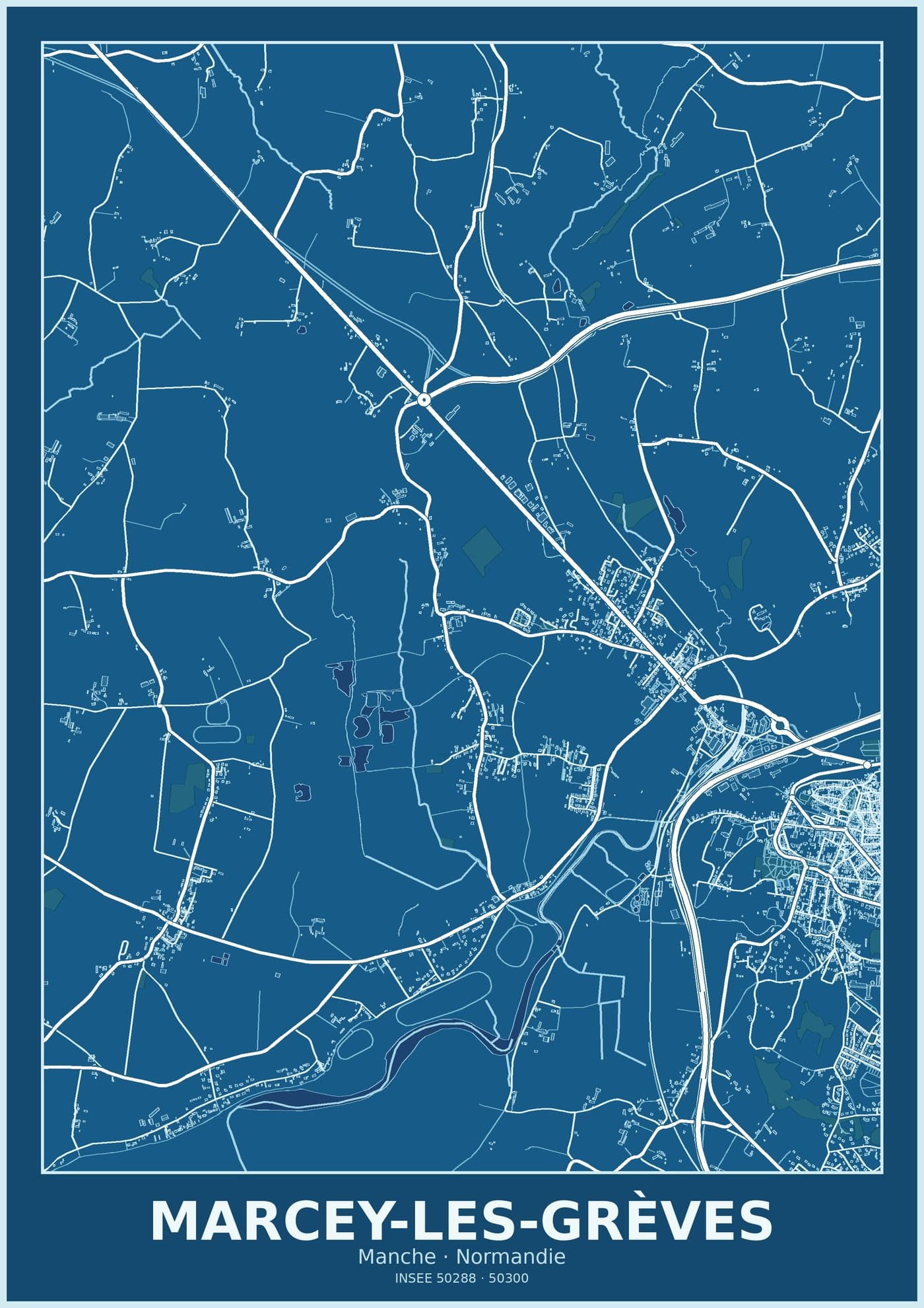 Plan de Marcey-les-Grèves