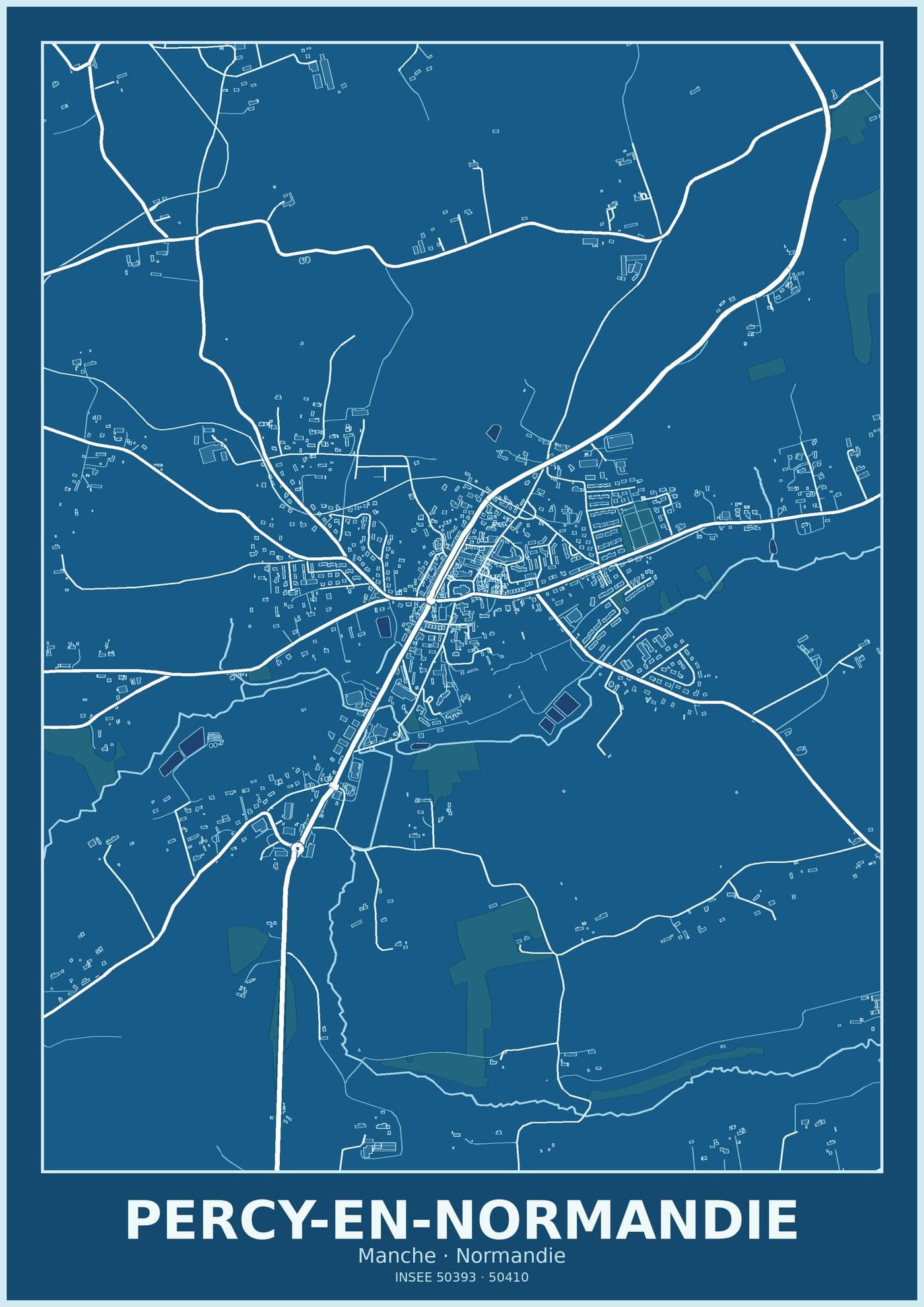 Plan de Percy-en-Normandie
