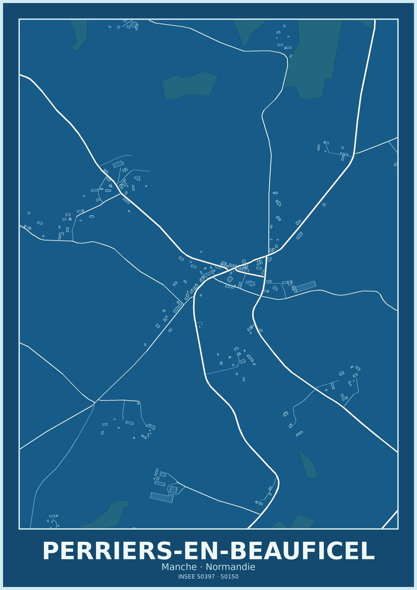 Plan de Perriers-en-Beauficel