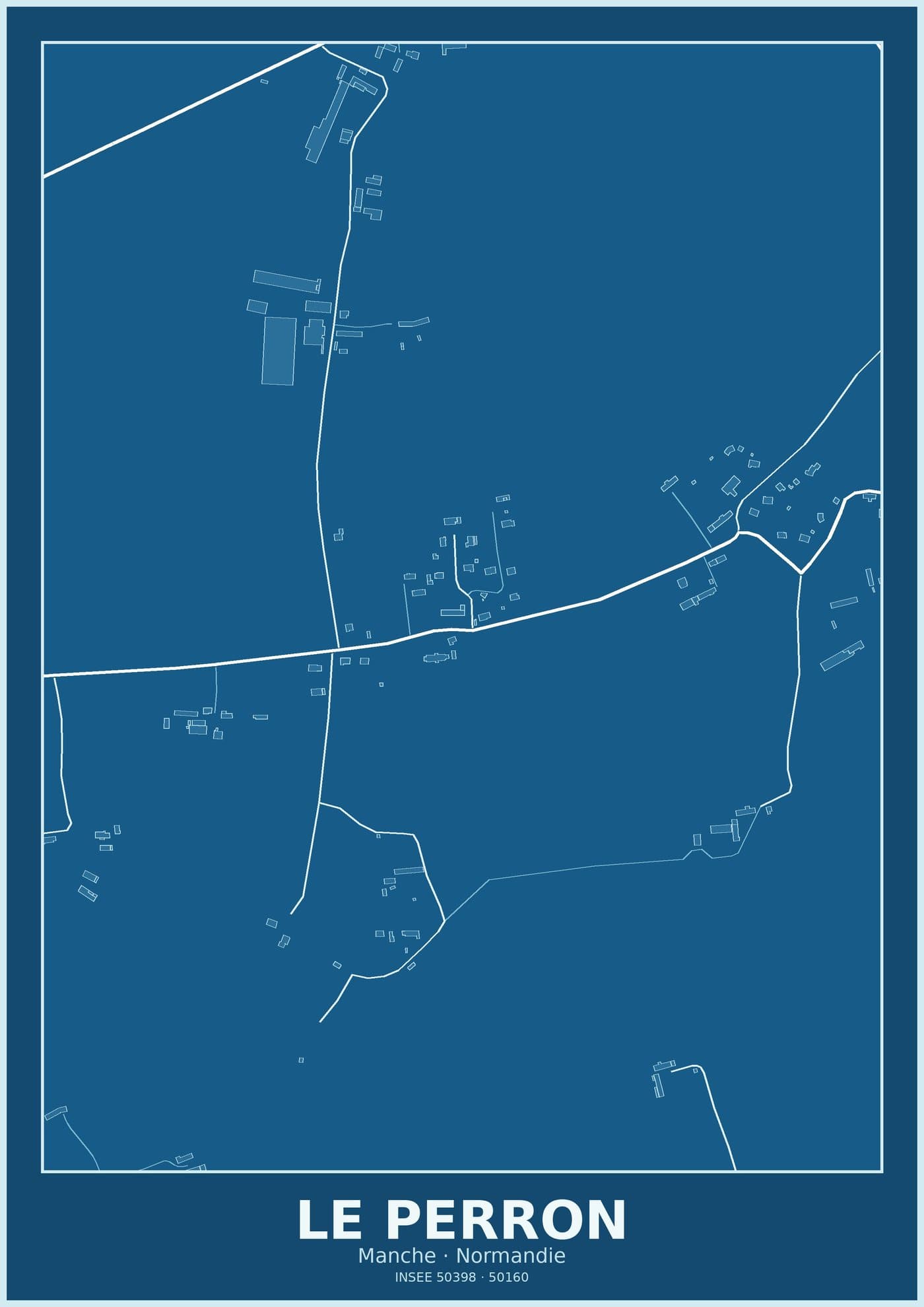 Plan du Perron, style blueprint