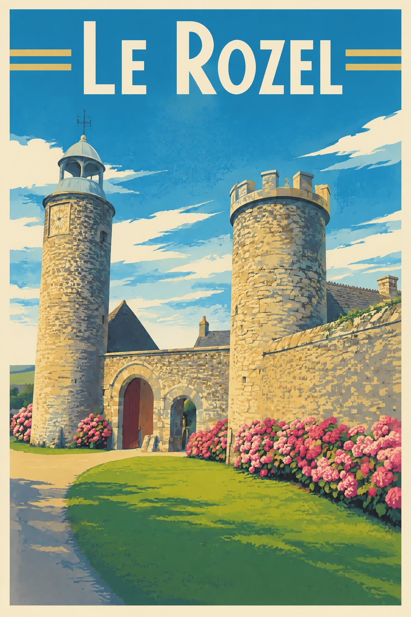 Affiche illustrée du Rozel — Château du Rozel