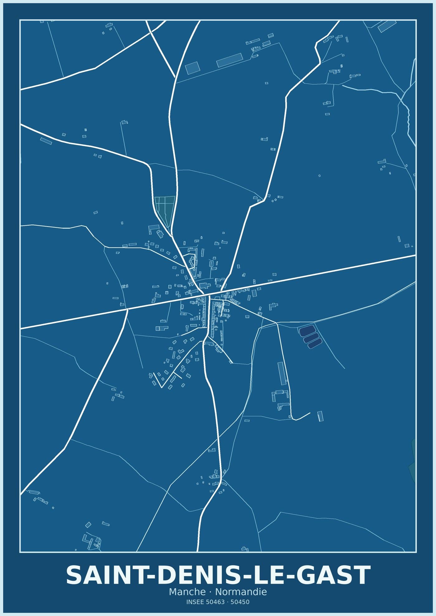 Plan de Saint-Denis-le-Gast