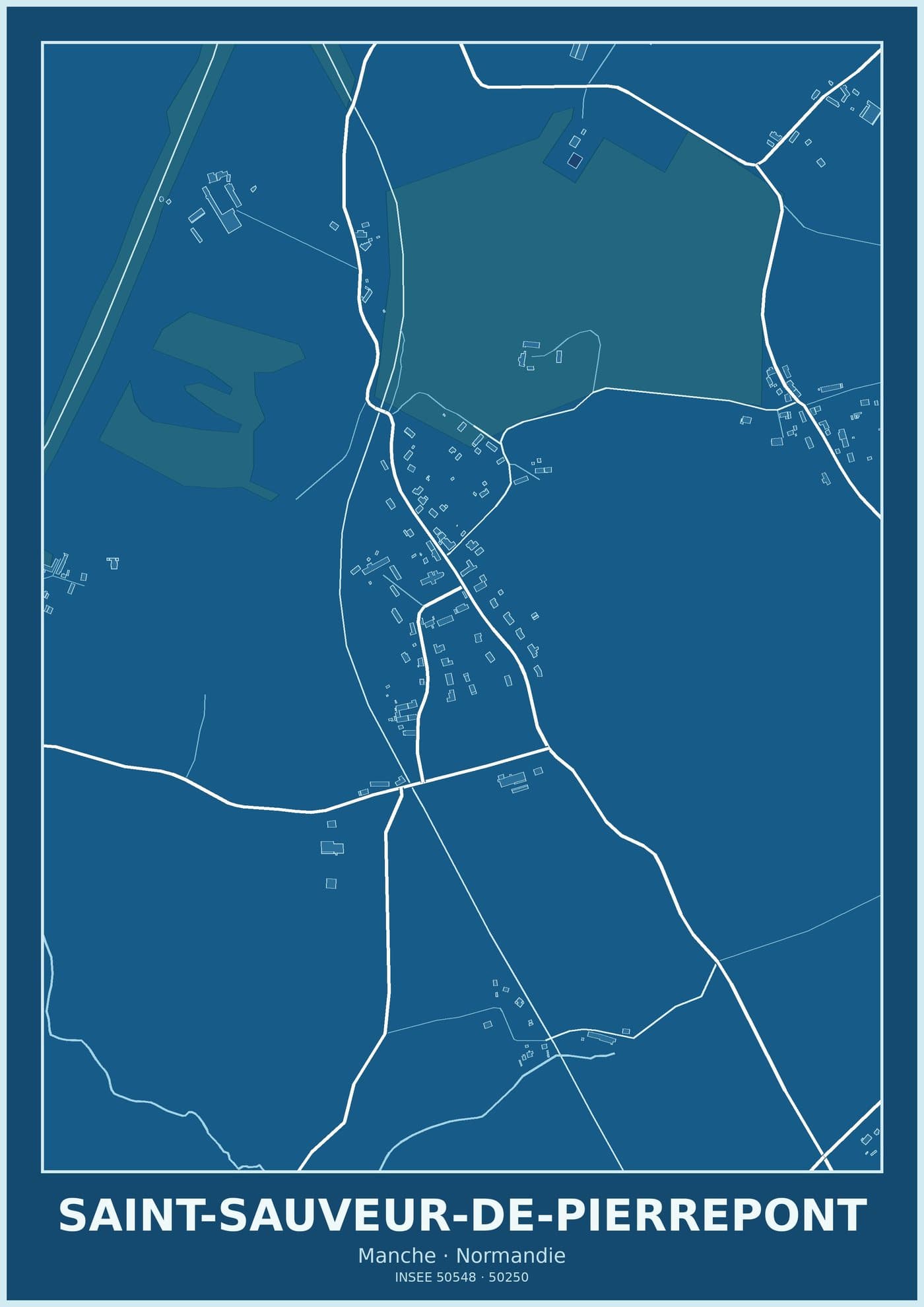Plan de Saint-Sauveur-de-Pierrepont