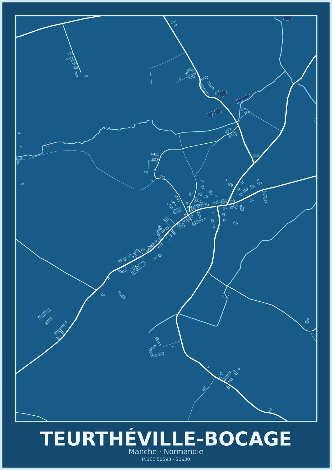 Plan de Teurthéville-Bocage