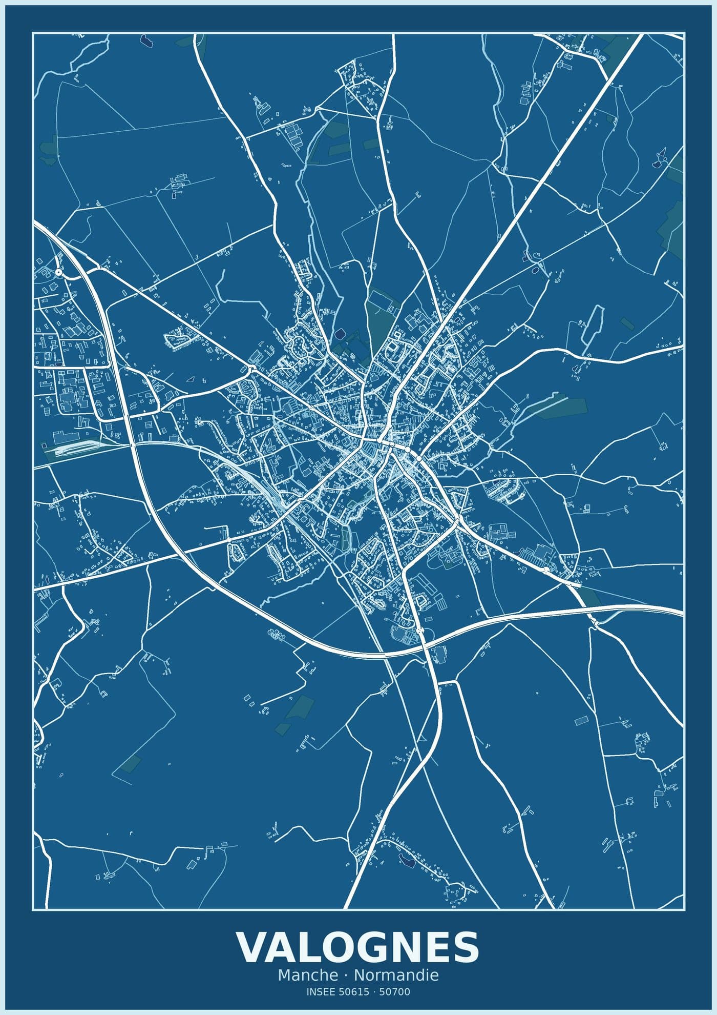 Plan de Valognes, style blueprint