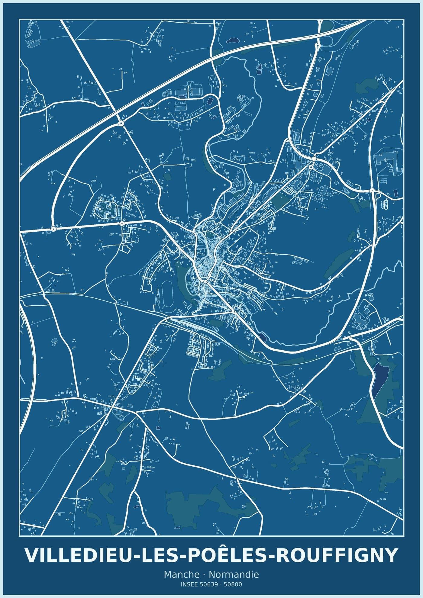 Plan de Villedieu-les-Poêles-Rouffigny
