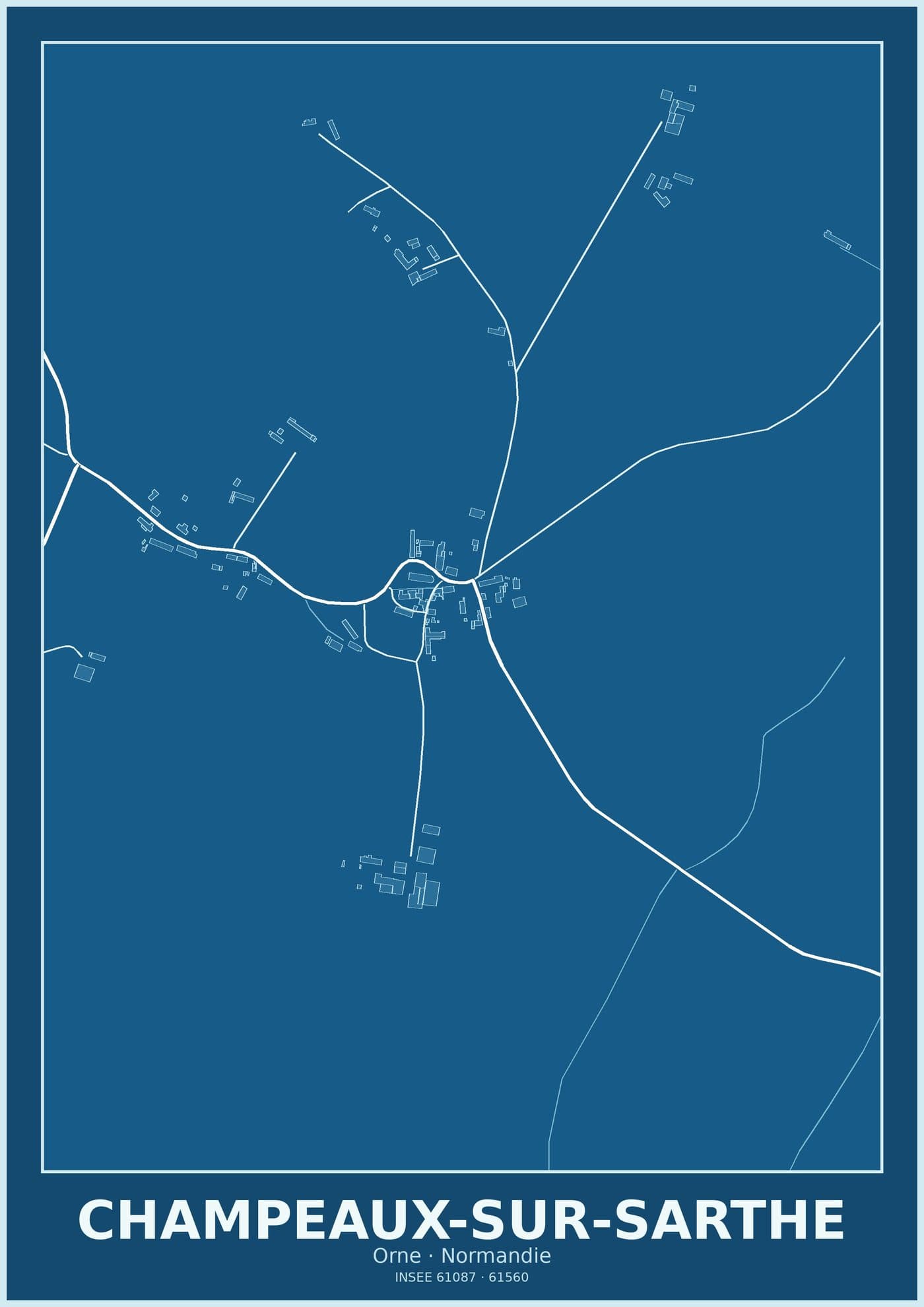 Plan de Champeaux-sur-Sarthe