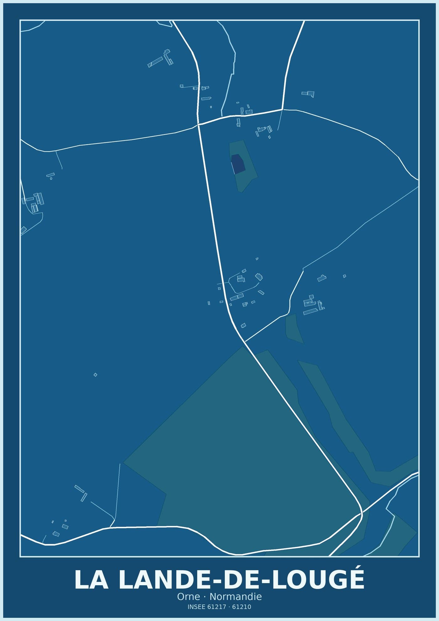 Plan de La Lande-de-Lougé