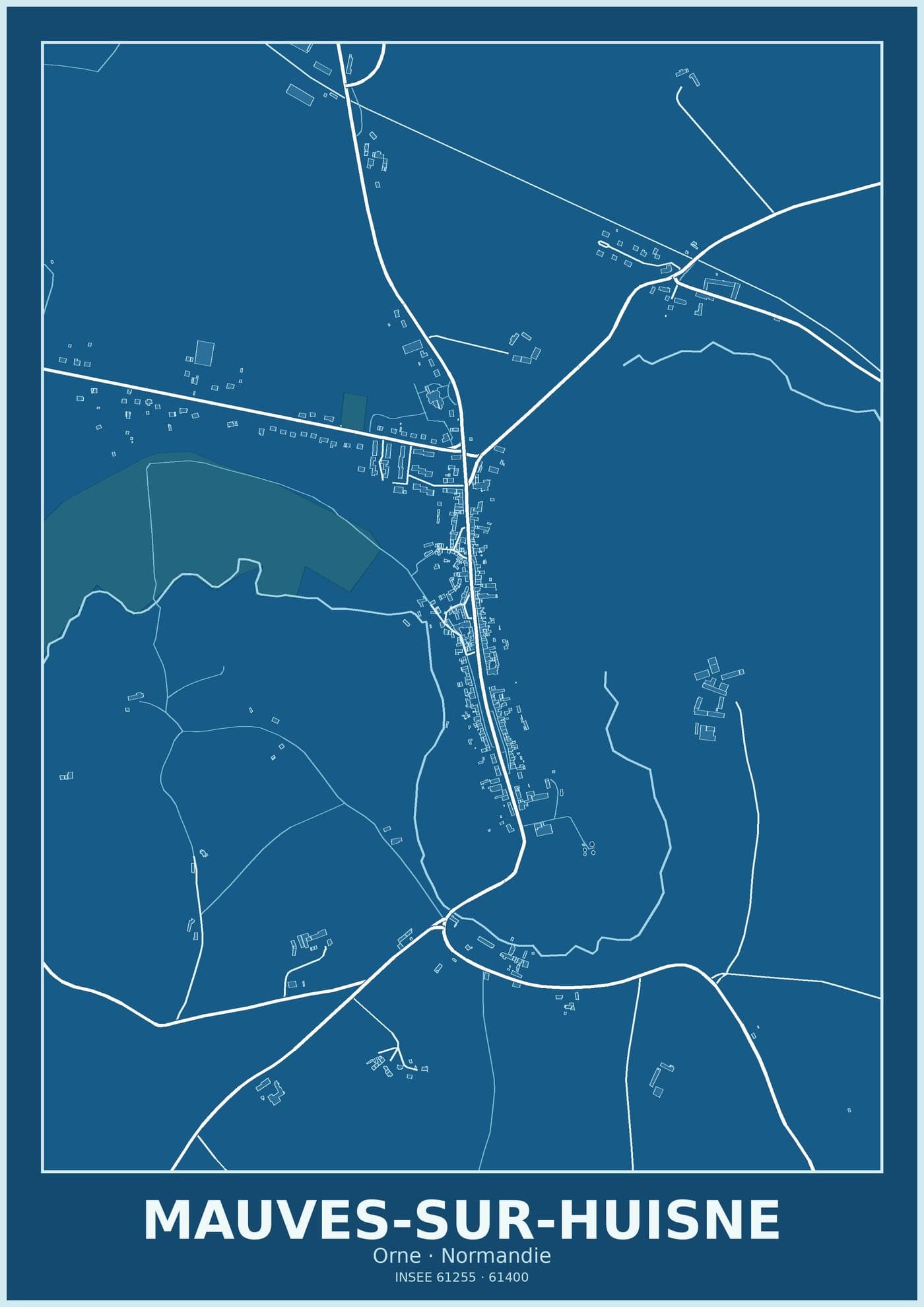 Plan de Mauves-sur-Huisne