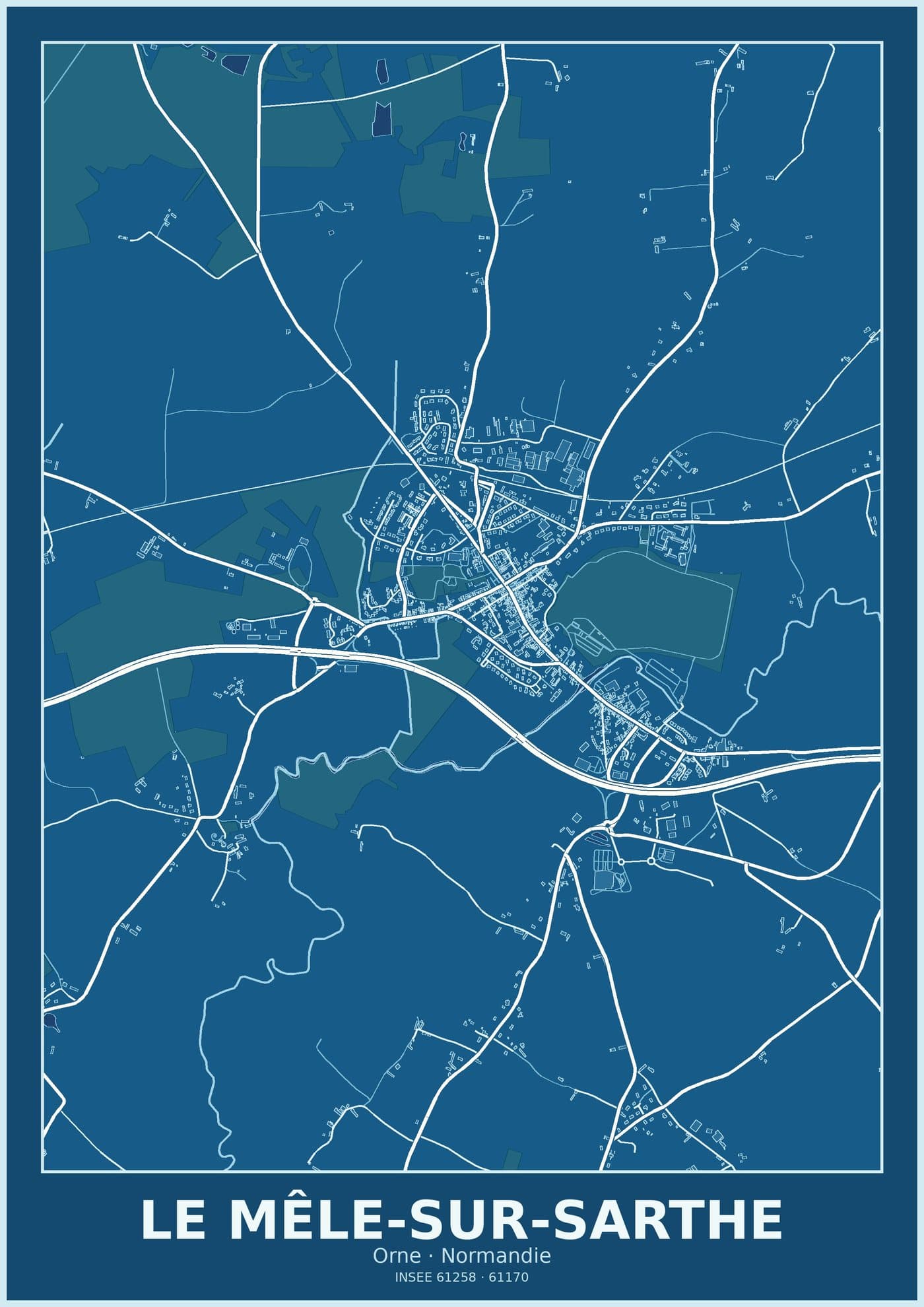 Plan du Mêle-sur-Sarthe