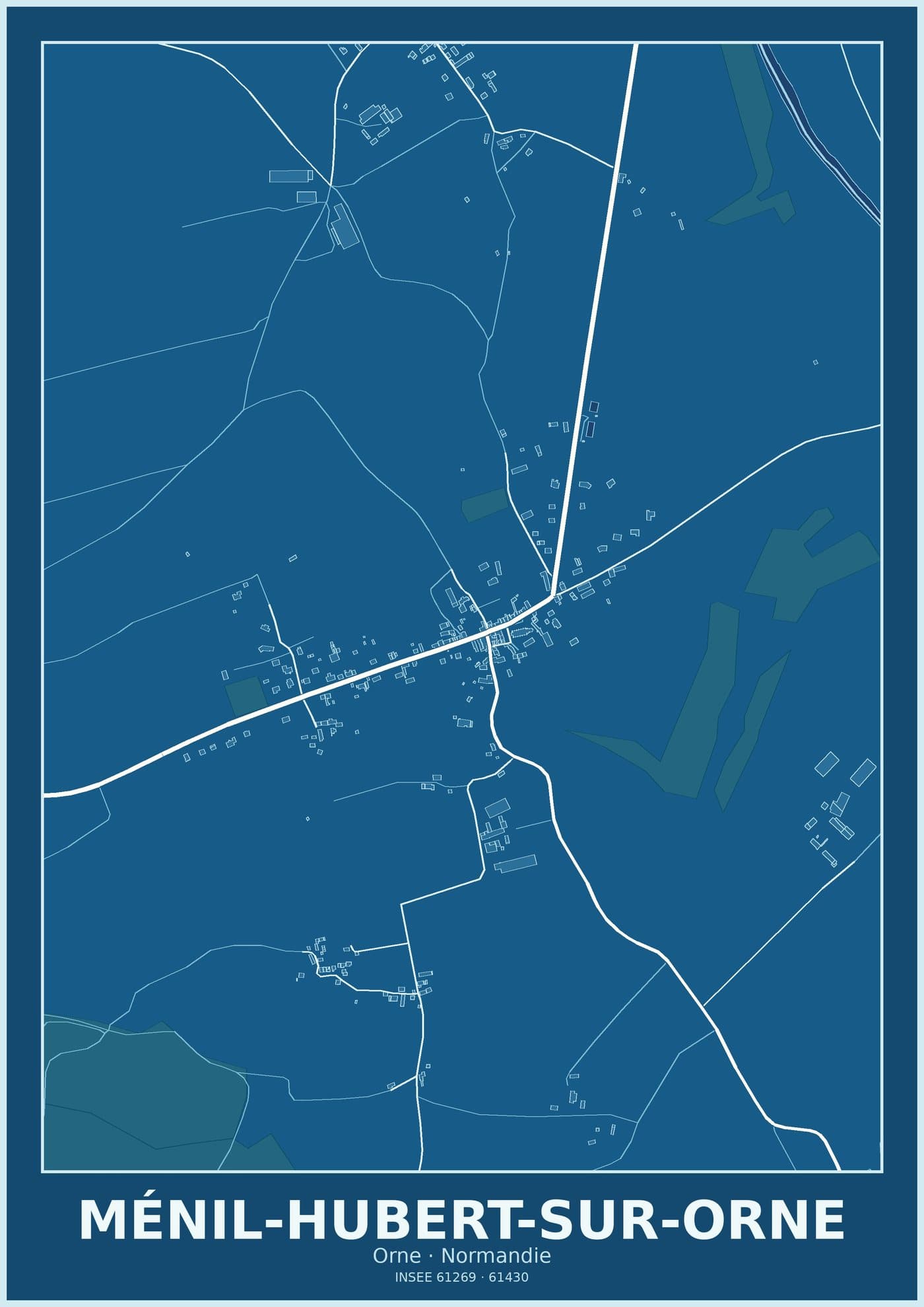 Plan de Ménil-Hubert-sur-Orne
