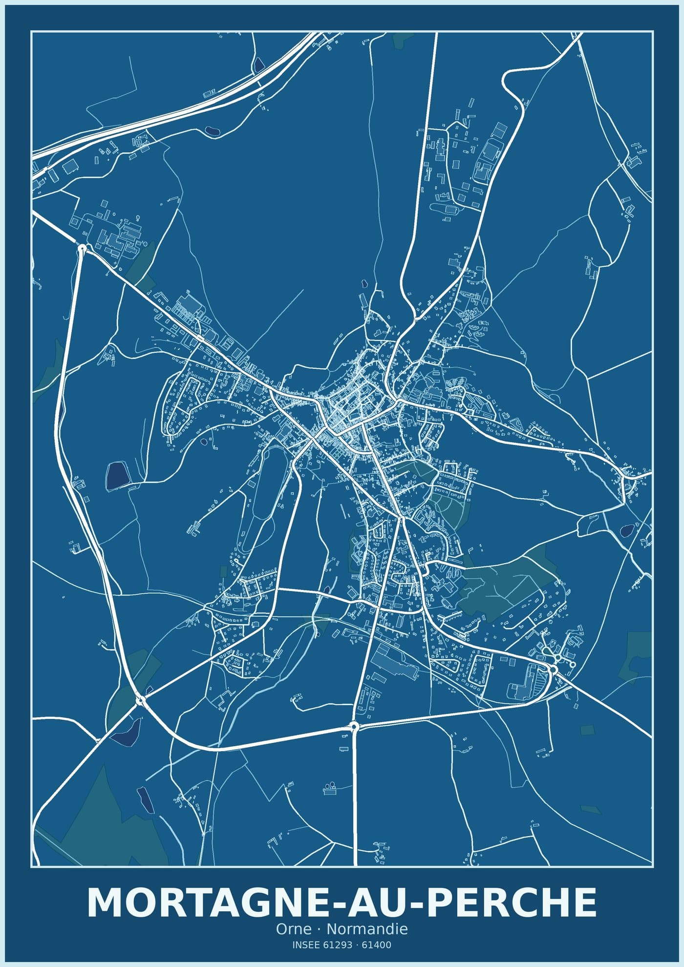Plan de Mortagne-au-Perche