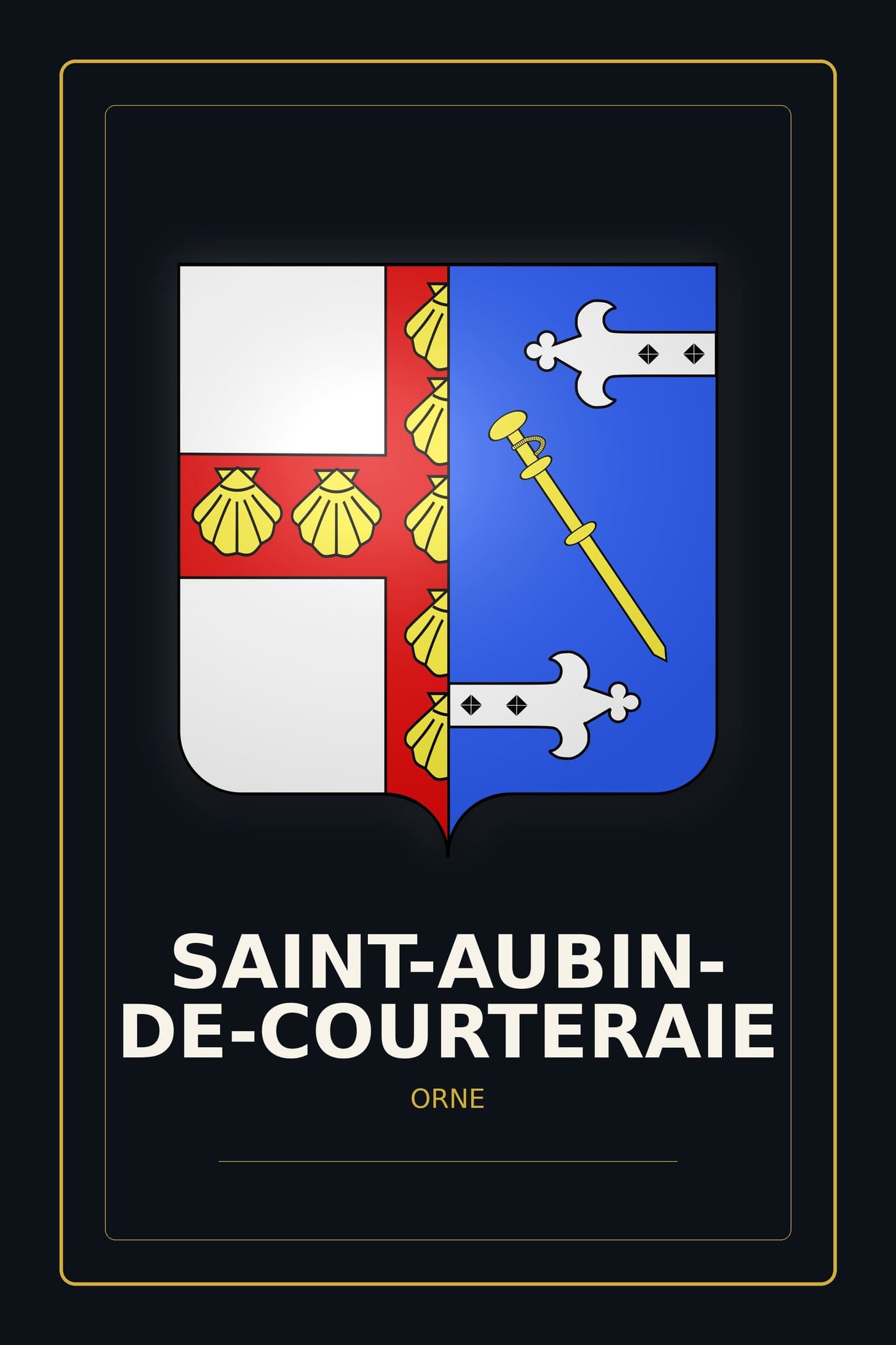 Blason de Saint-Aubin-de-Courteraie