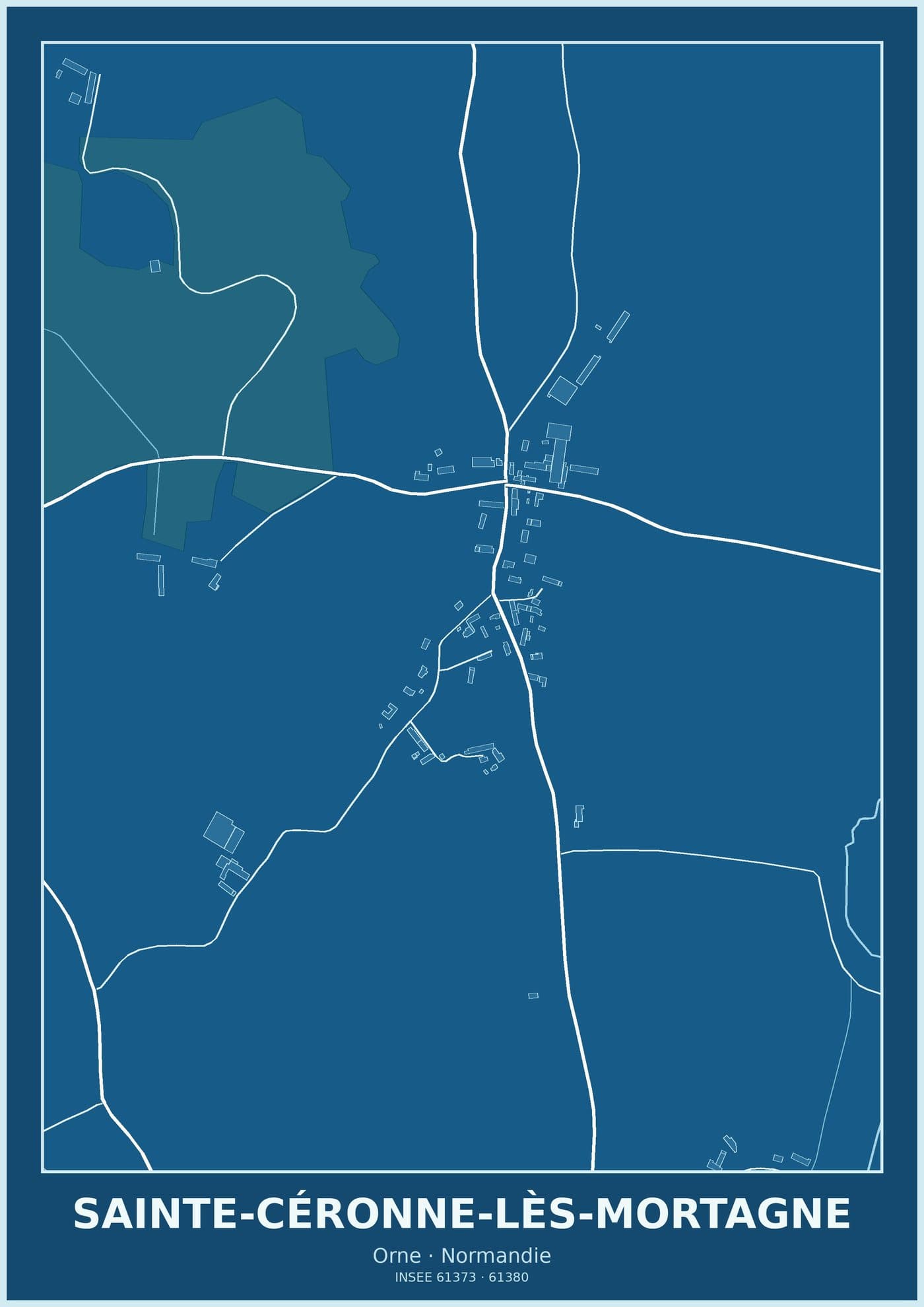Plan de Sainte-Céronne-lès-Mortagne