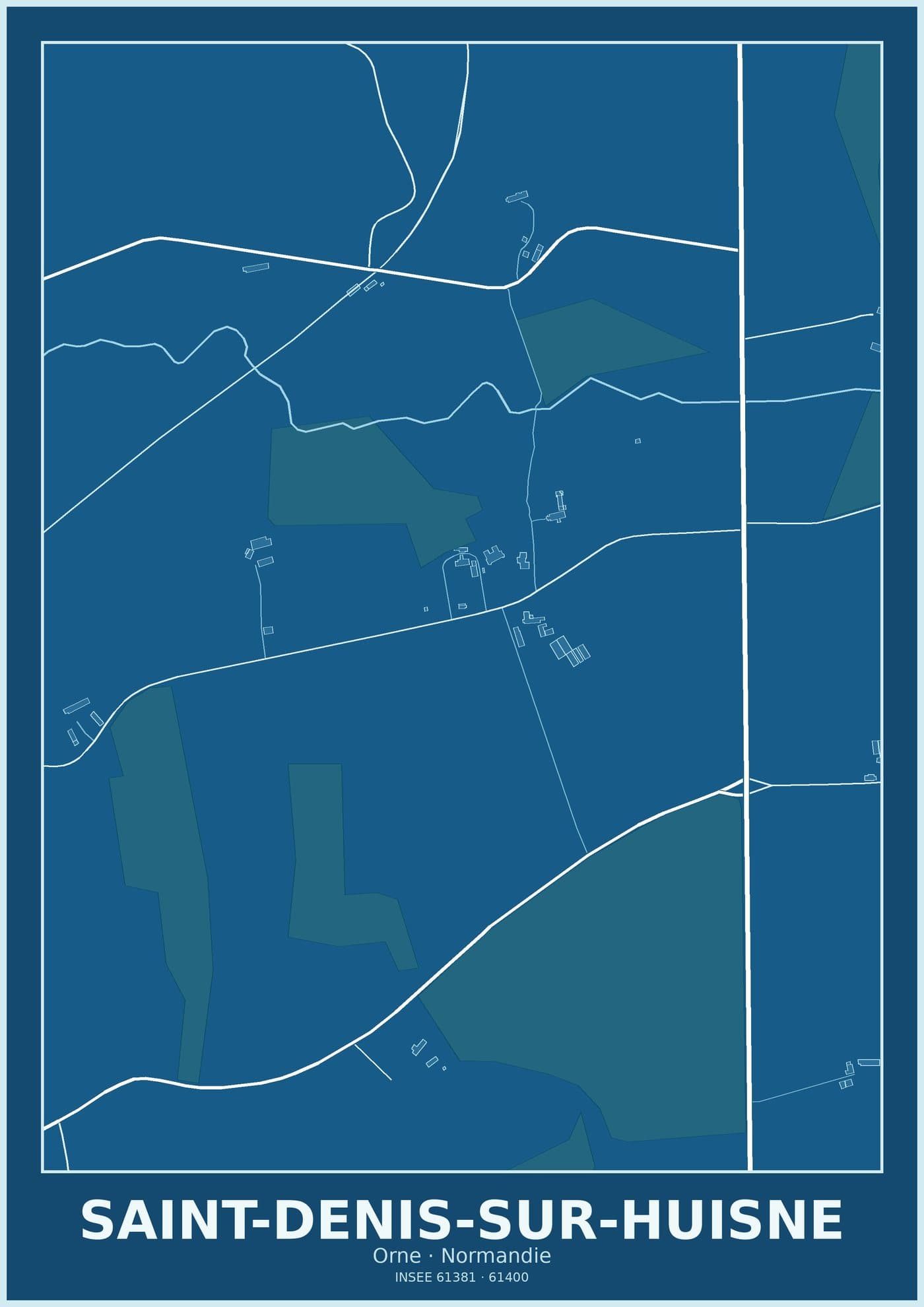 Plan de Saint-Denis-sur-Huisne
