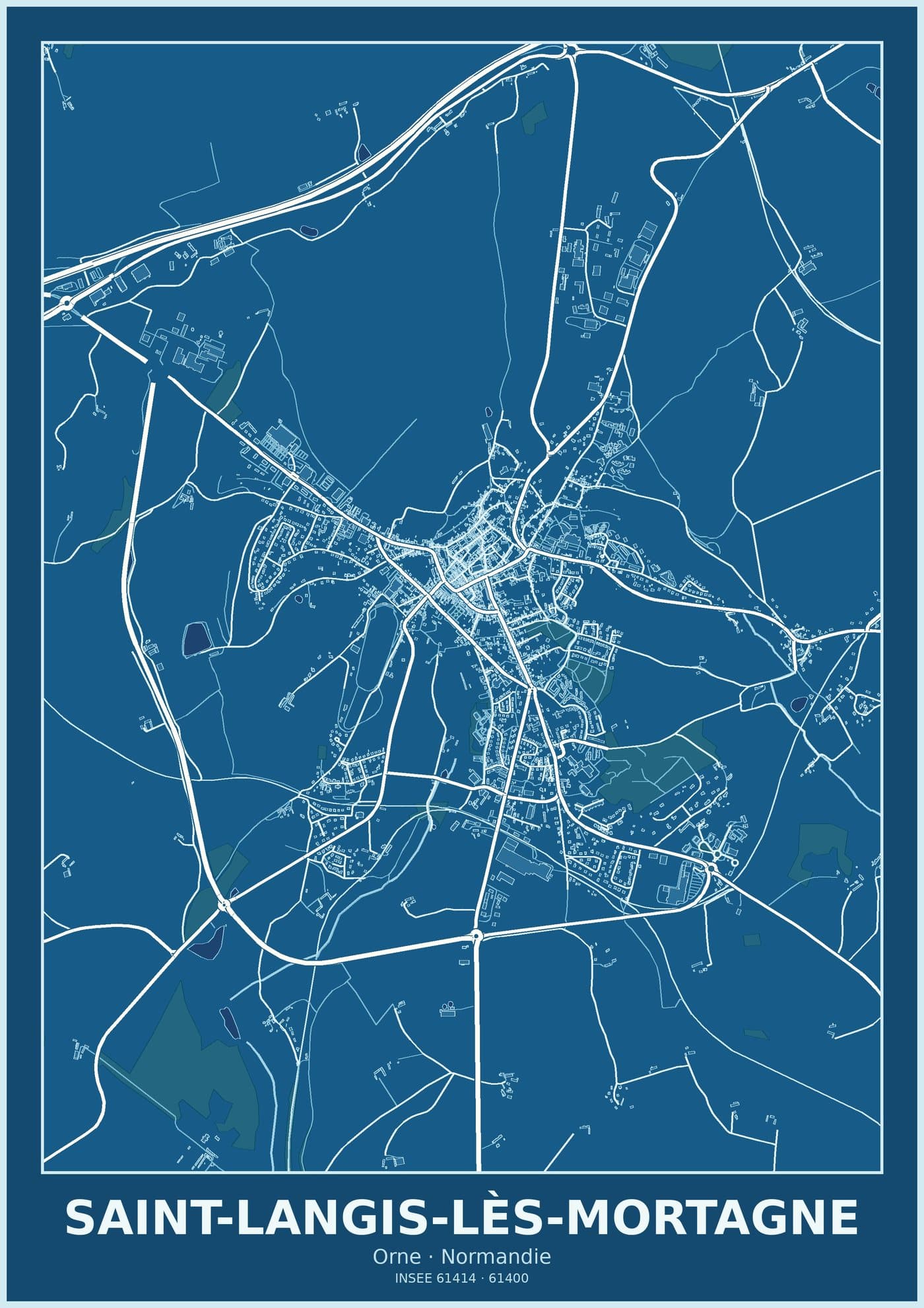 Plan de Saint-Langis-lès-Mortagne
