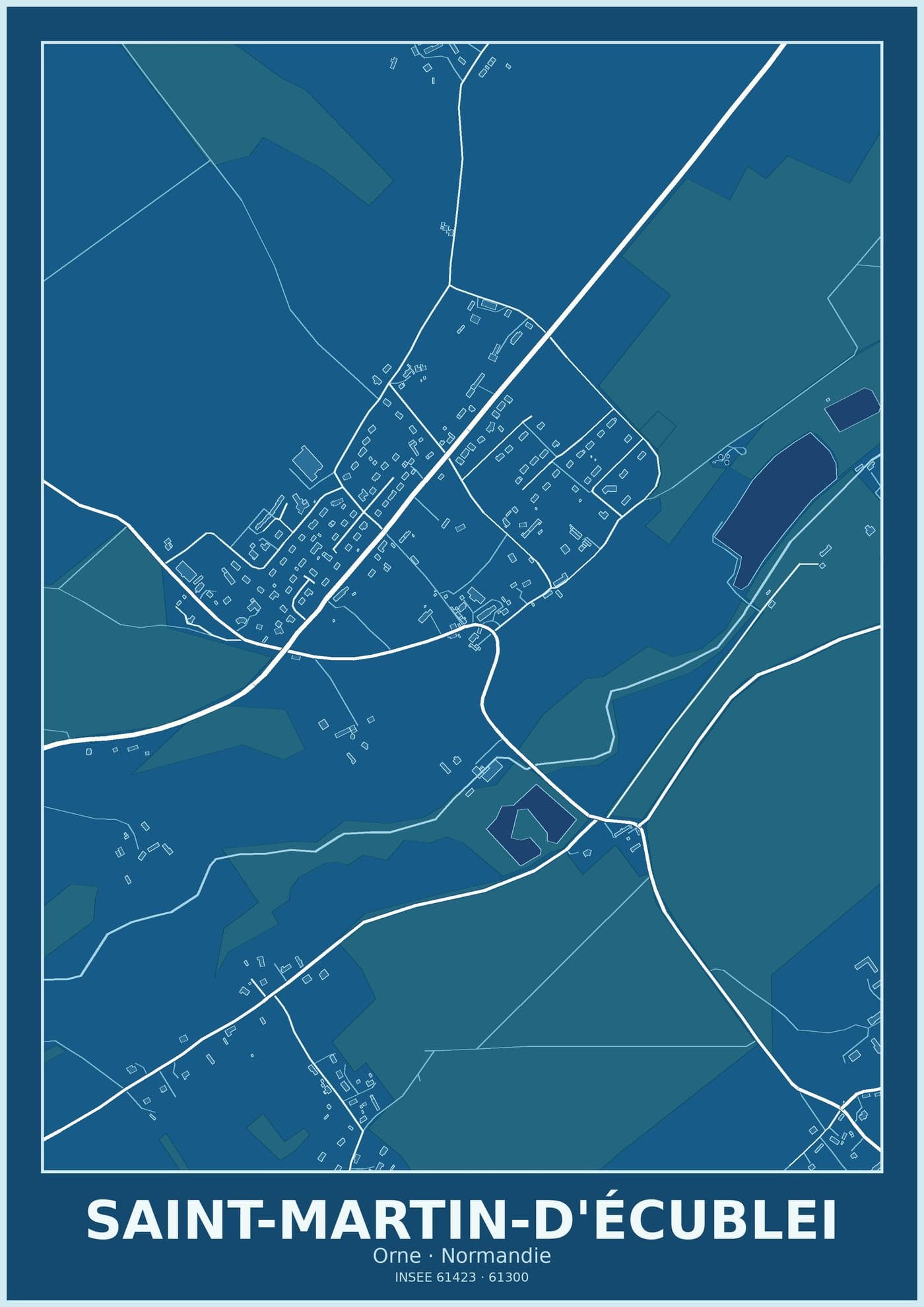 Plan de Saint-Martin-d'Écublei