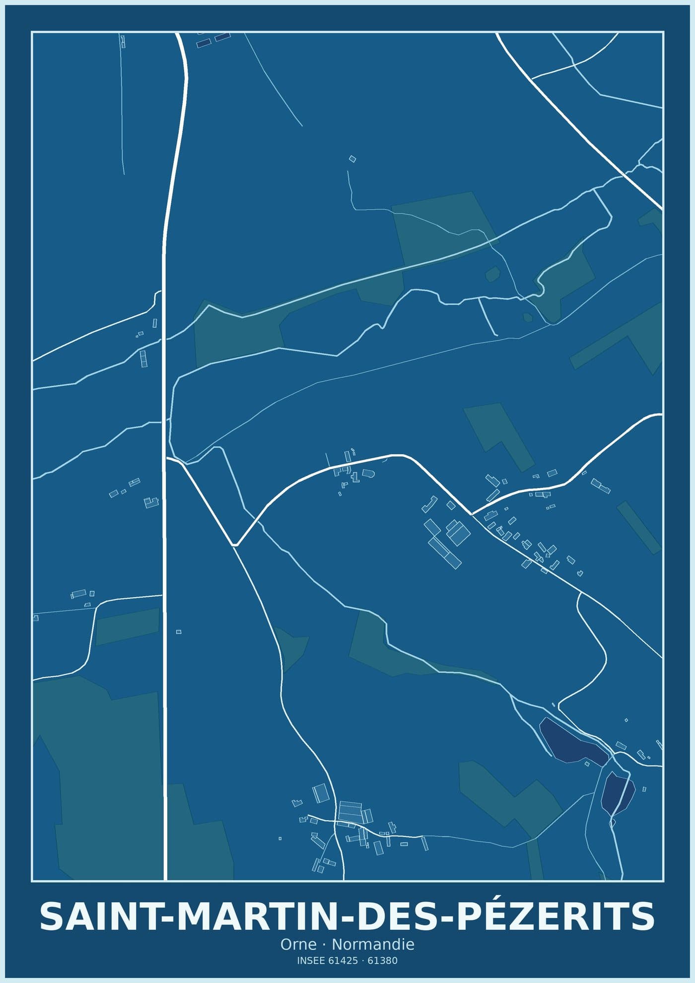 Plan de Saint-Martin-des-Pézerits