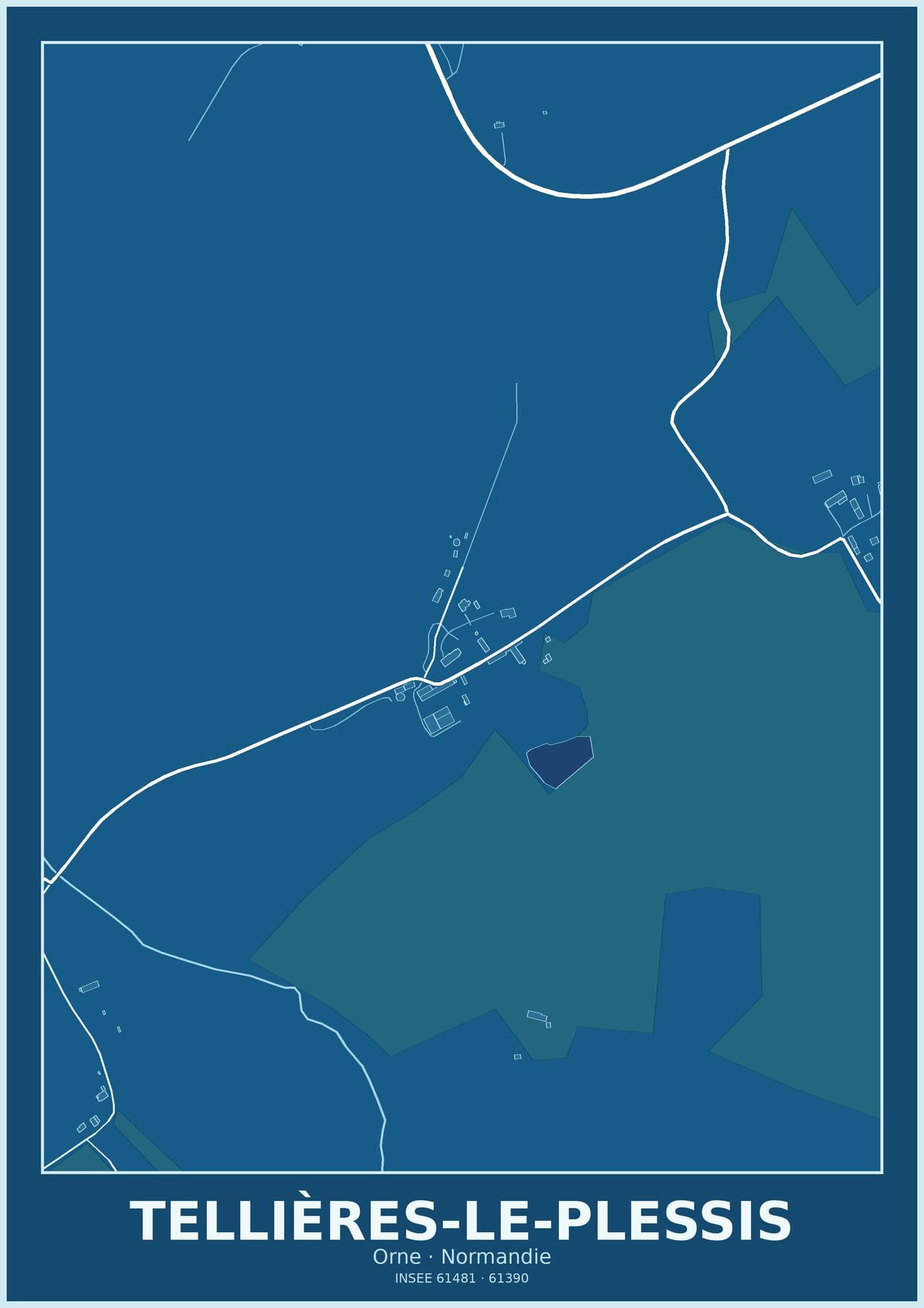 Plan de Tellières-le-Plessis