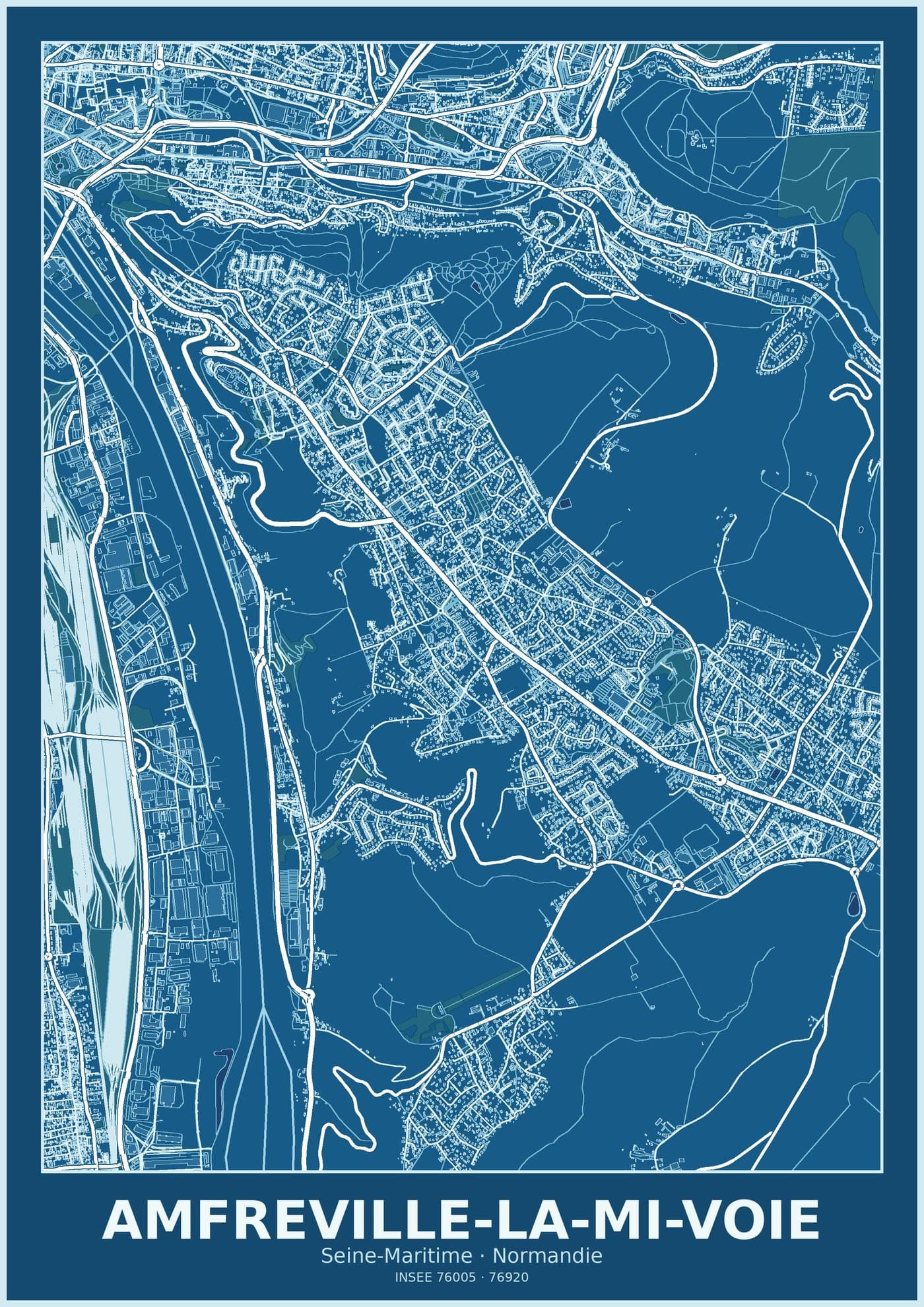 Plan d'Amfreville-la-Mi-Voie