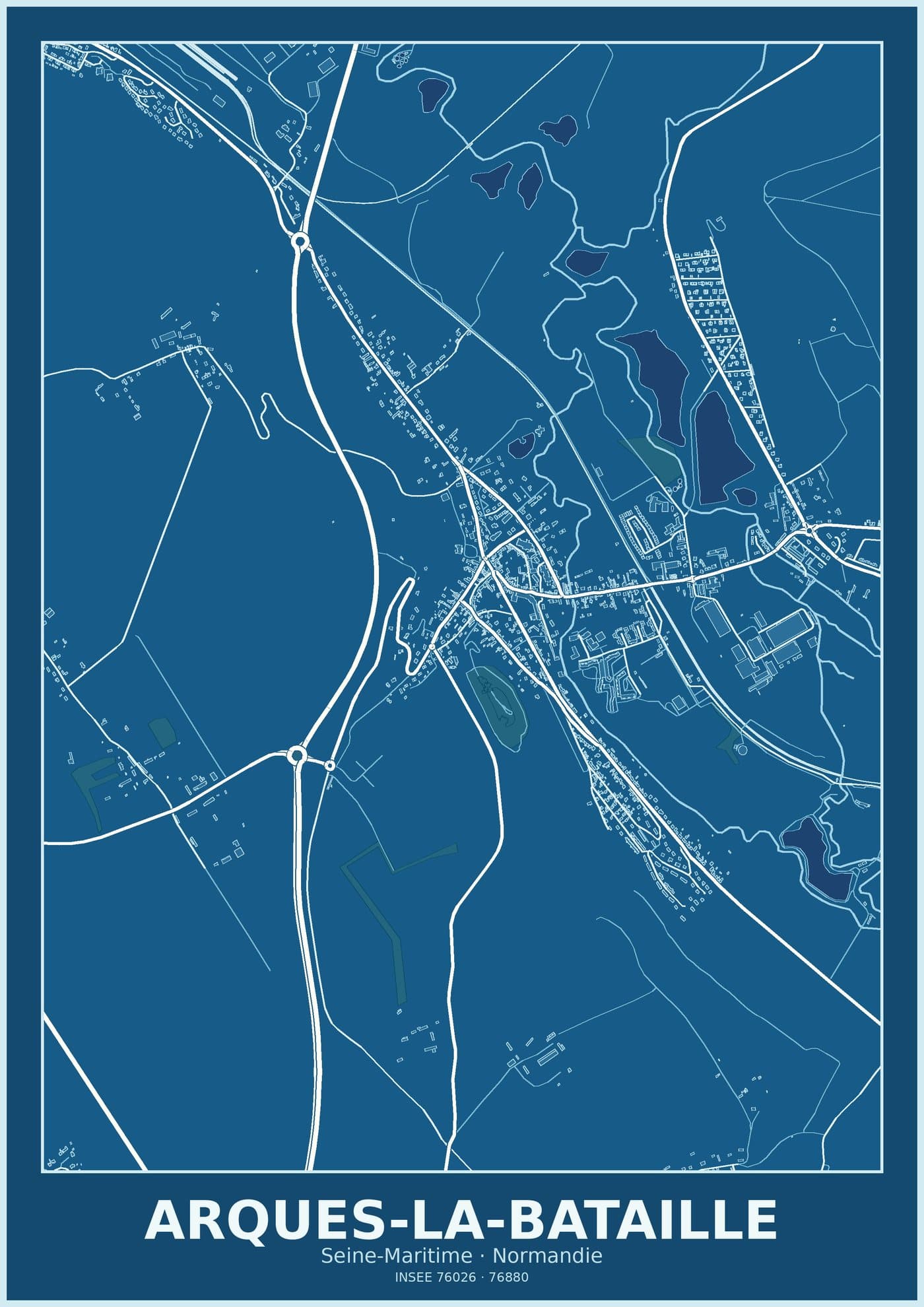 Plan d'Arques-la-Bataille