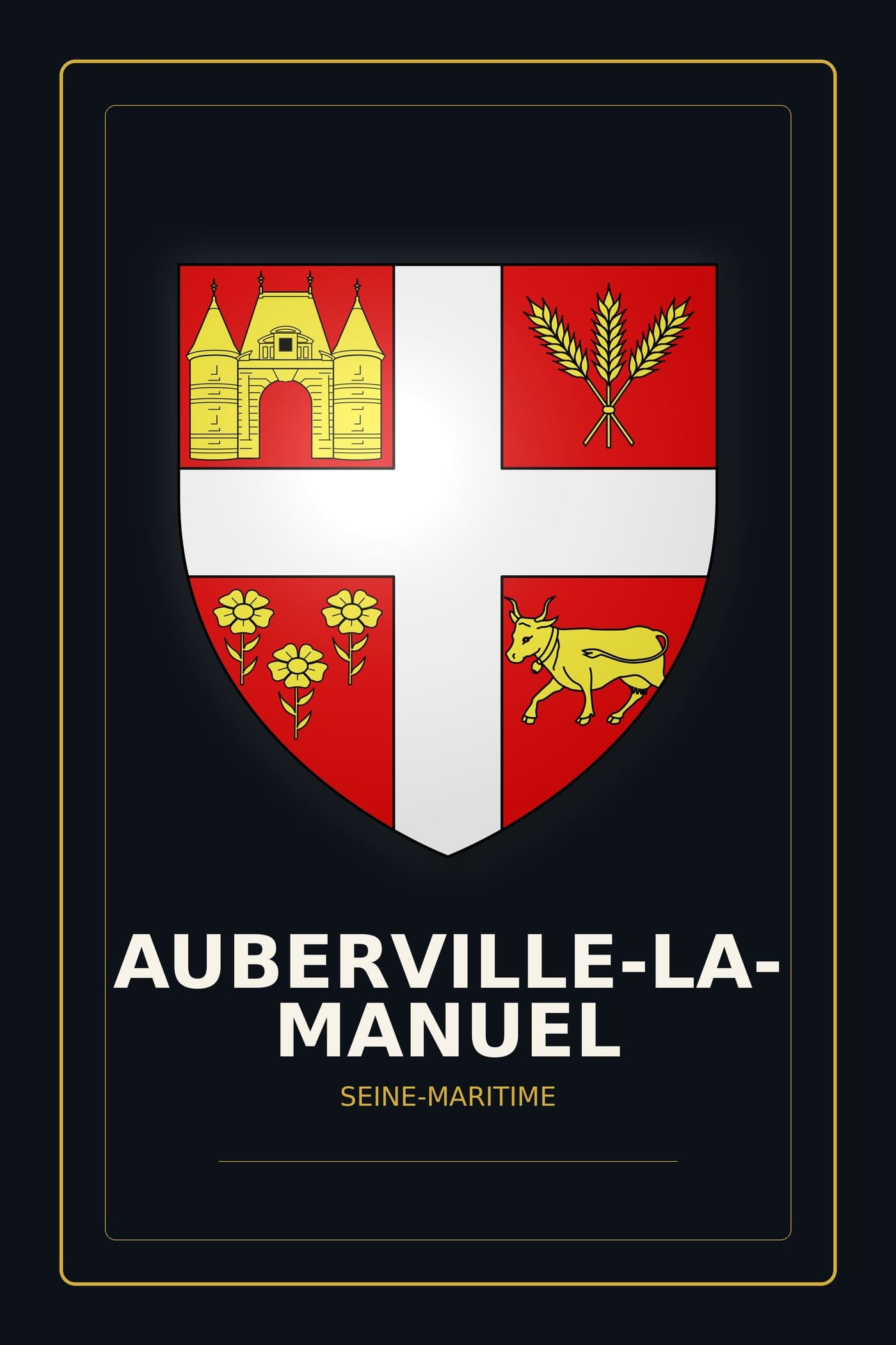 Blason d'Auberville-la-Manuel
