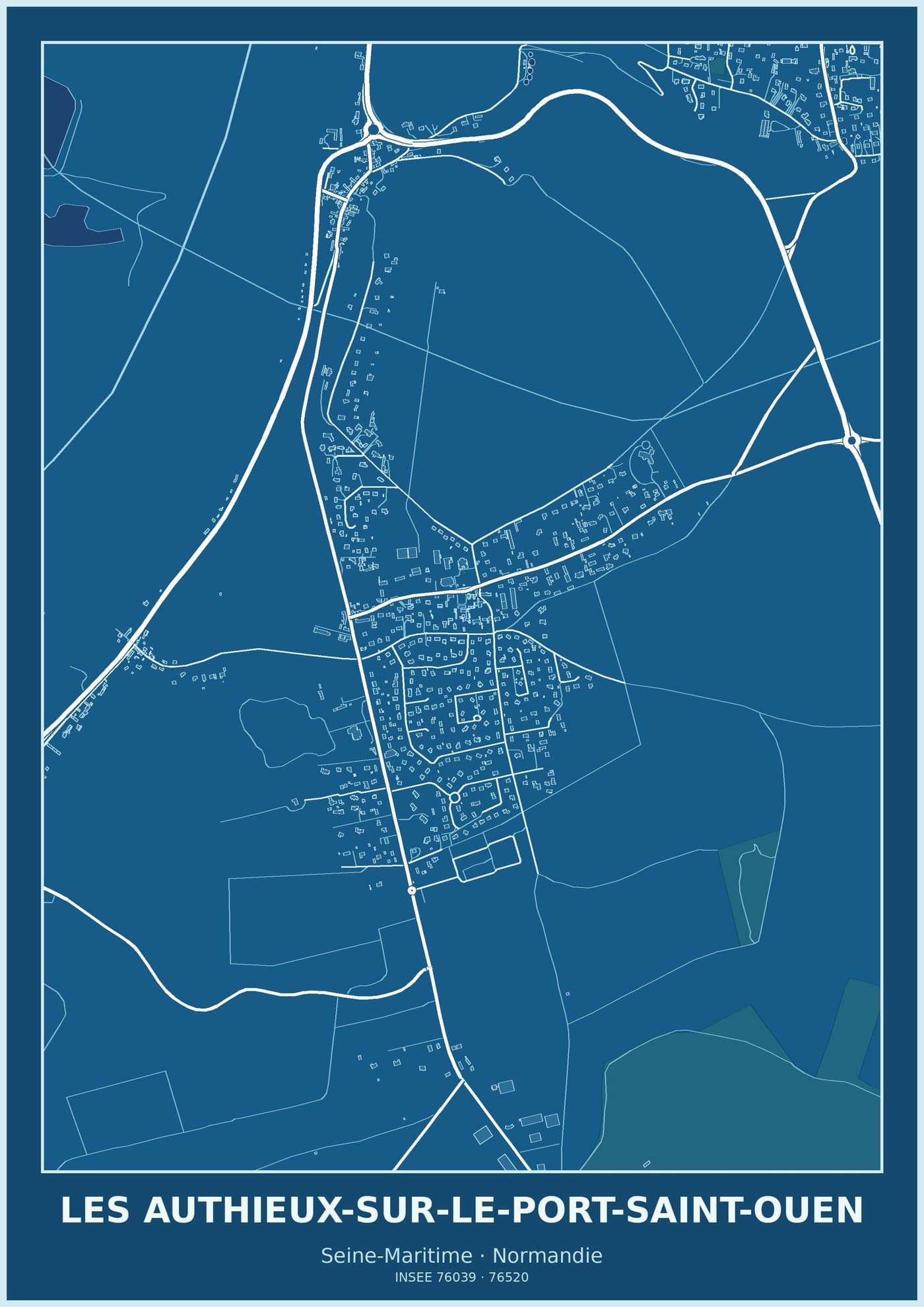 Plan des Authieux-sur-le-Port-Saint-Ouen