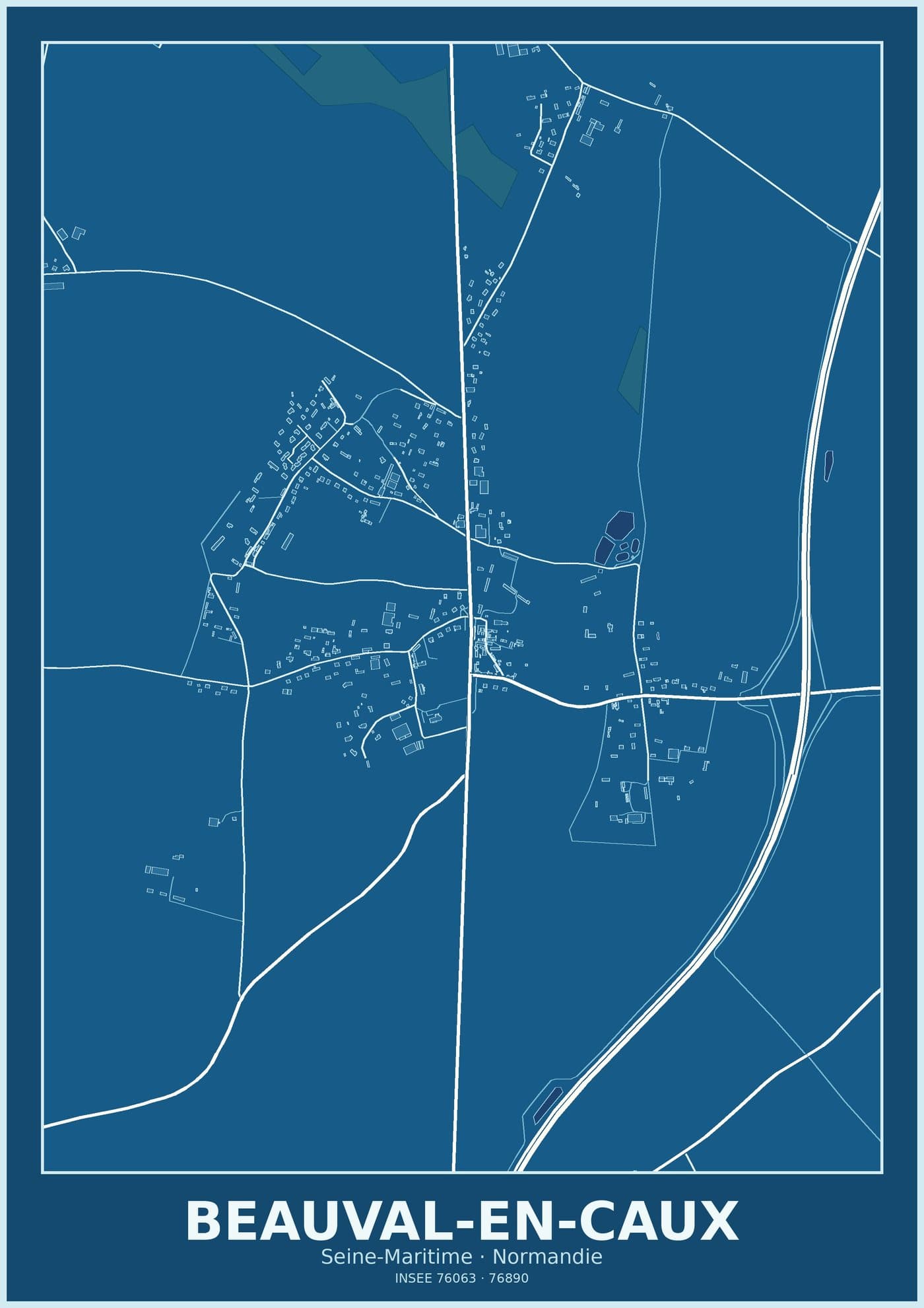 Plan de Beauval-en-Caux