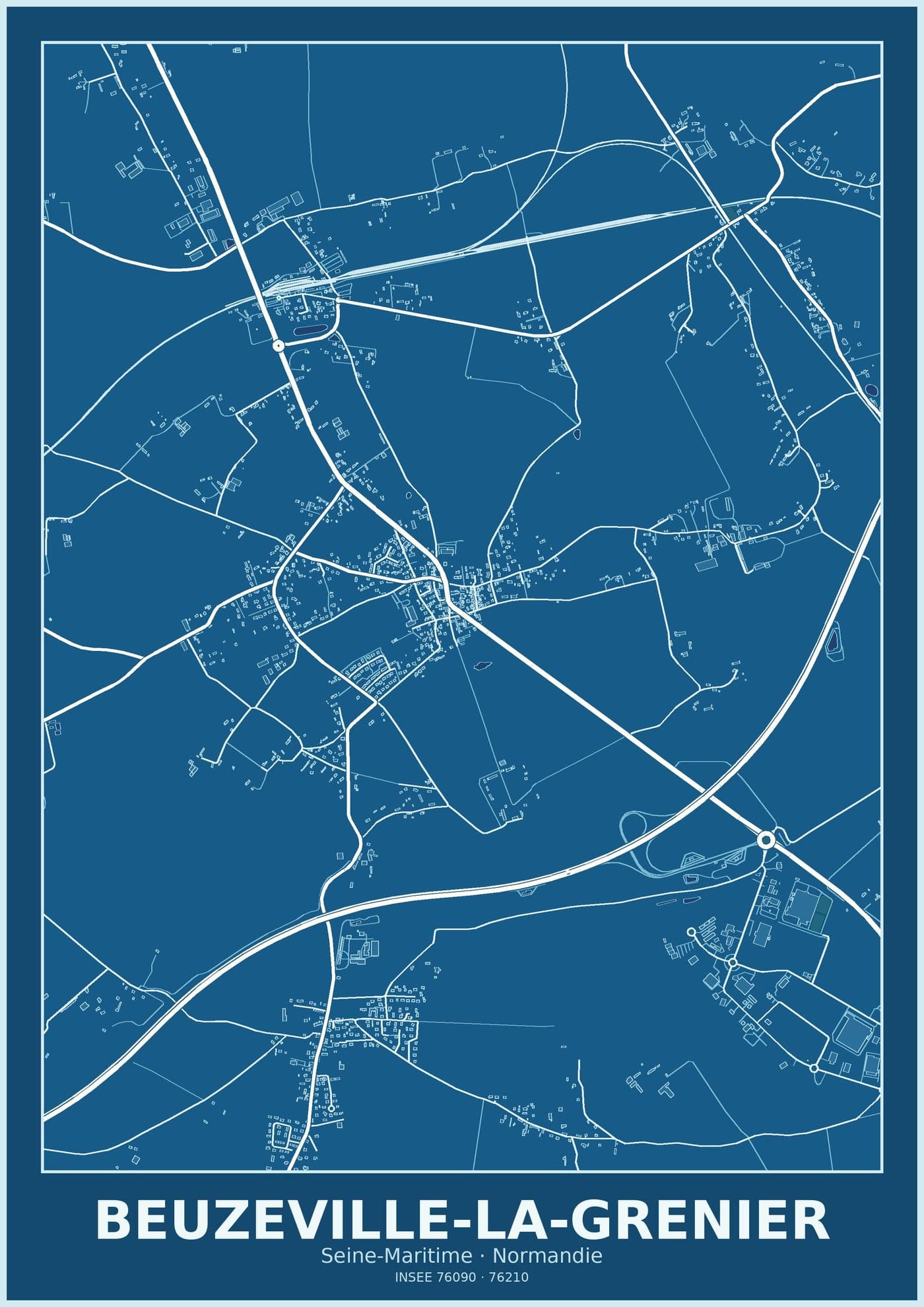 Plan de Beuzeville-la-Grenier