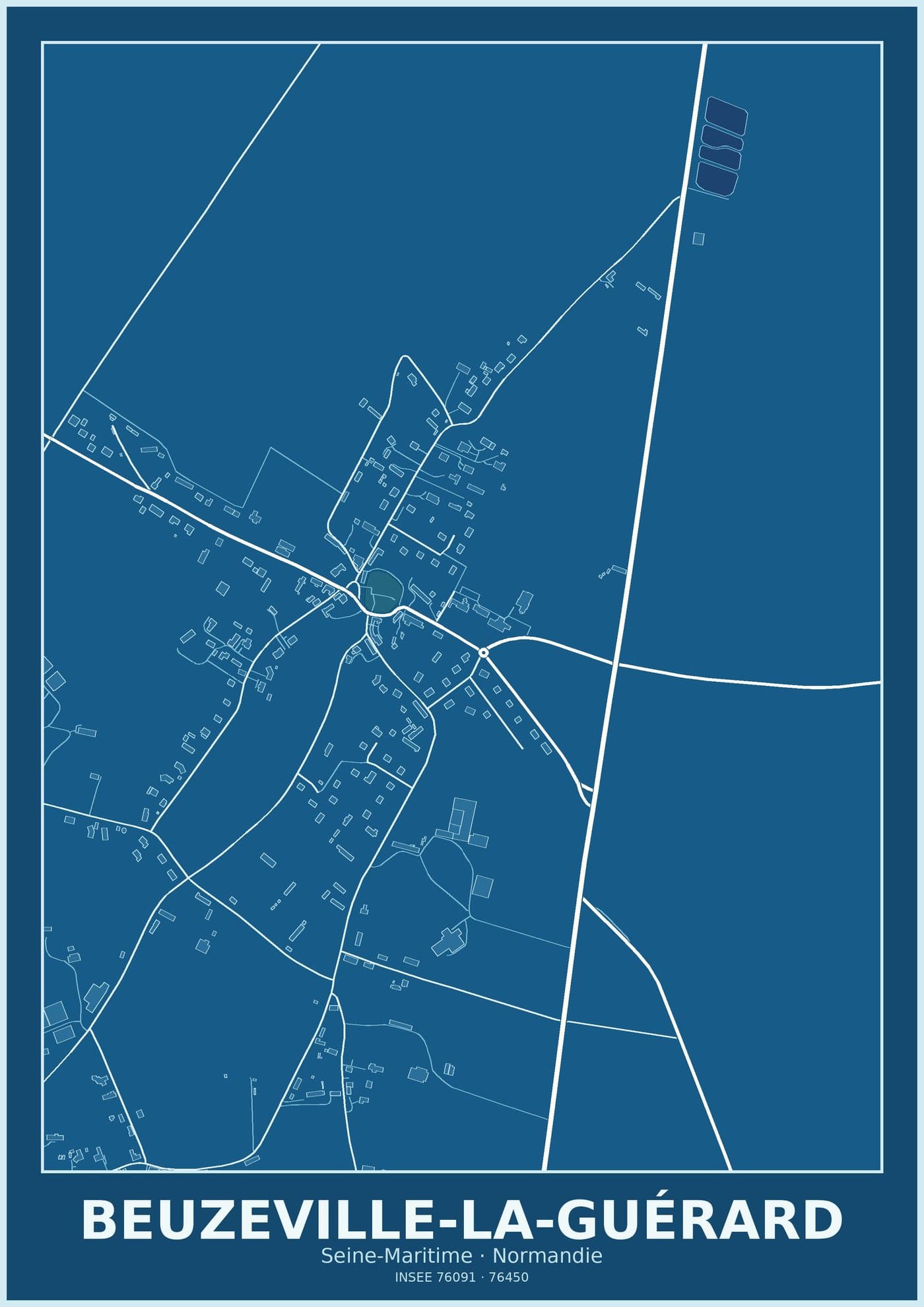 Plan de Beuzeville-la-Guérard