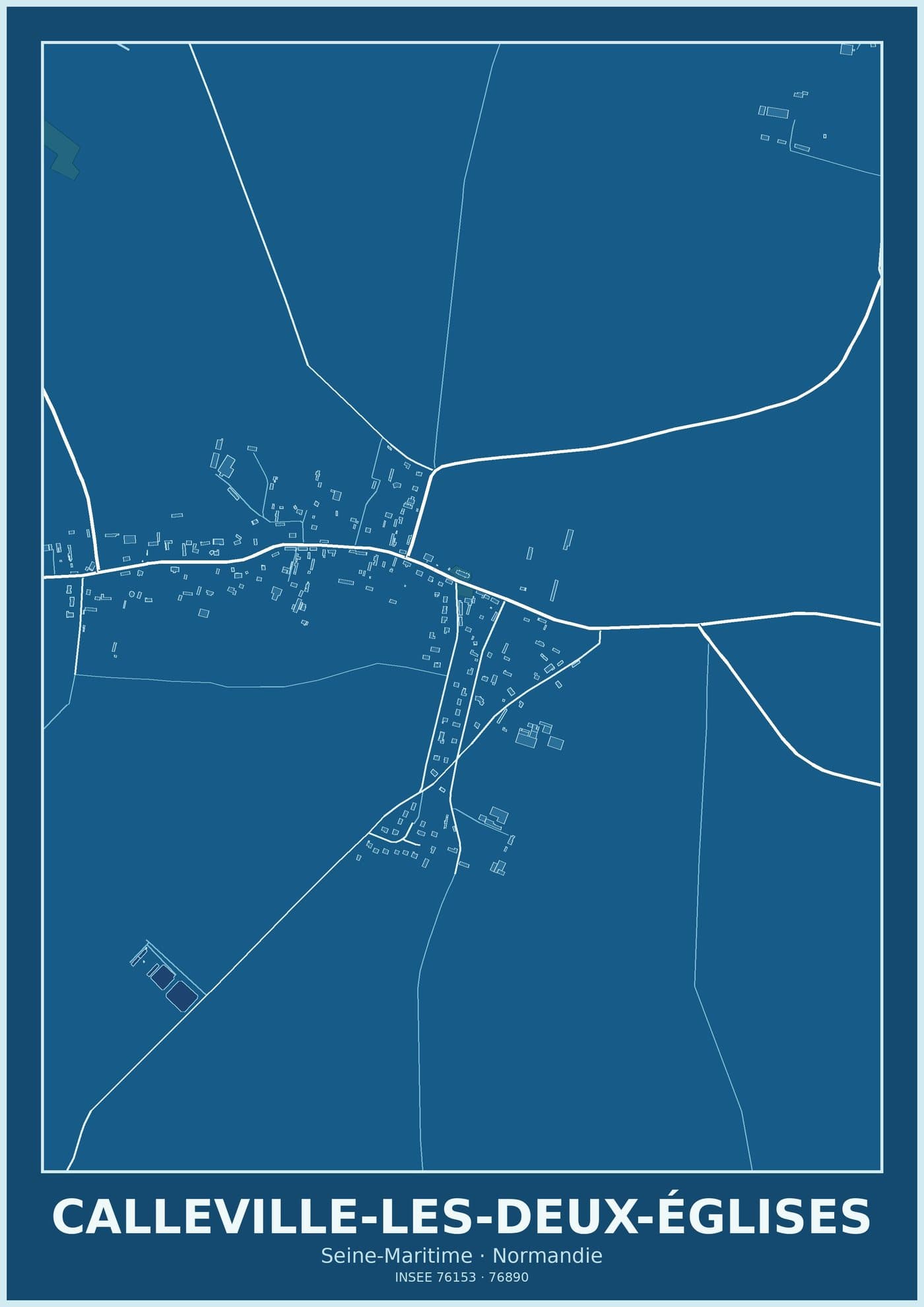 Plan de Calleville-les-Deux-Églises